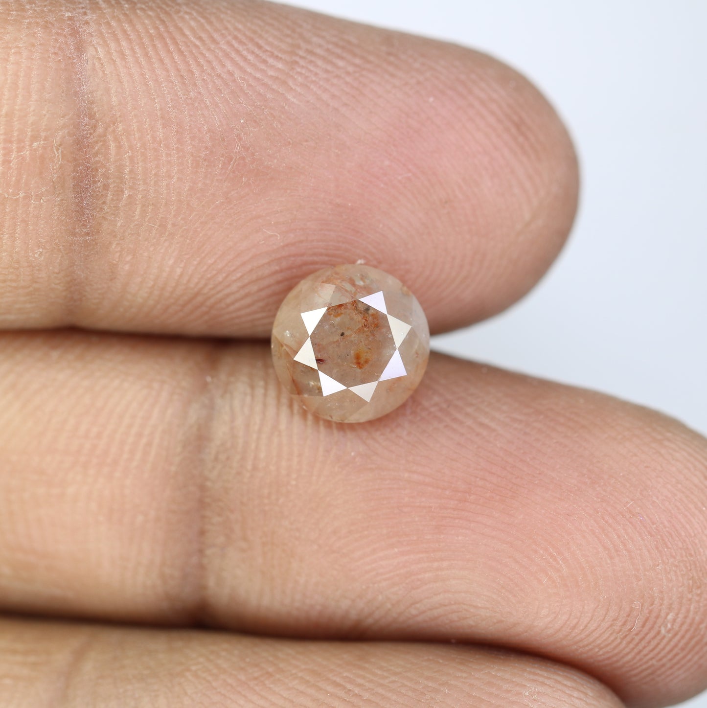 2.70 CT Loose Round Brilliant Cut Peach Diamond For Engagement Ring - JayKrishna Diamond