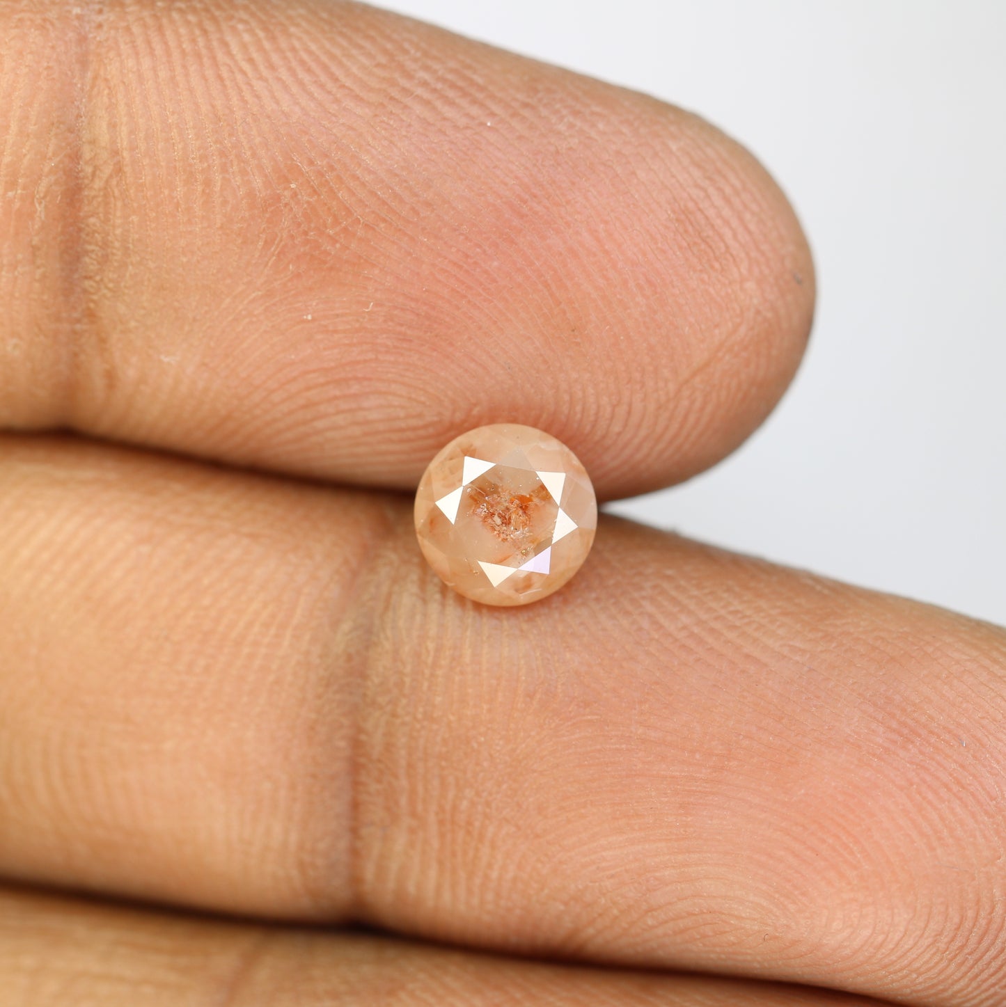 1.43 CT Loose Round Brilliant Cut Peach Diamond For Engagement Ring - JayKrishna Diamond