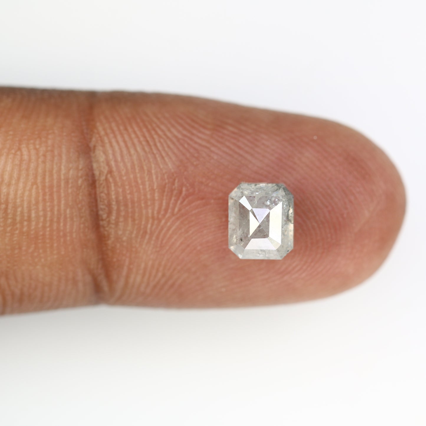 1.58 Carat Natural Salt And Pepper Emerald Cut Diamond For Wedding Ring - JayKrishna Diamond