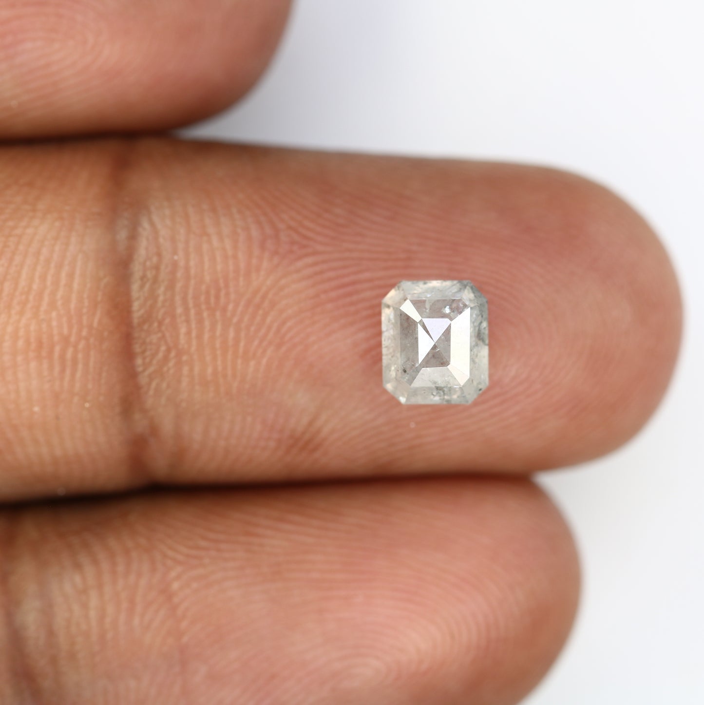 1.58 Carat Natural Salt And Pepper Emerald Cut Diamond For Wedding Ring - JayKrishna Diamond