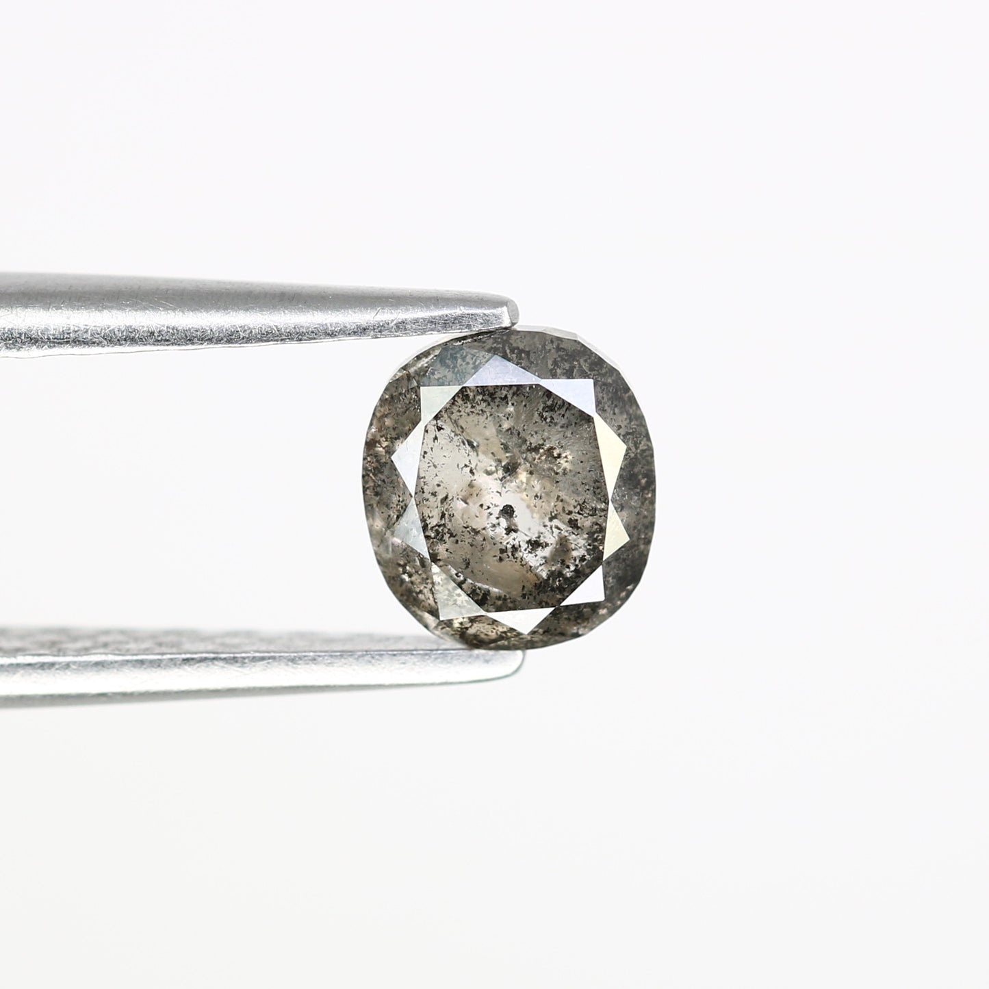 0.74 Carat 5.5 MM Oval Shape Salt And Pepper Loose Natural Diamond For Engagement Ring - JayKrishna Diamond