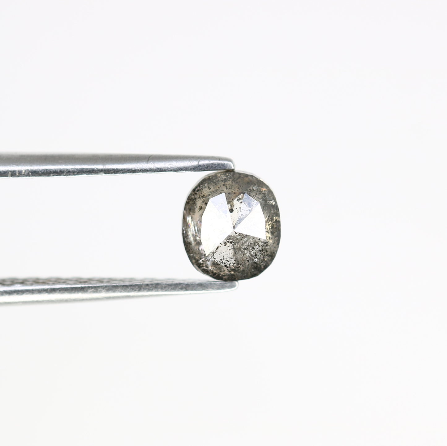 0.74 Carat 5.5 MM Oval Shape Salt And Pepper Loose Natural Diamond For Engagement Ring - JayKrishna Diamond