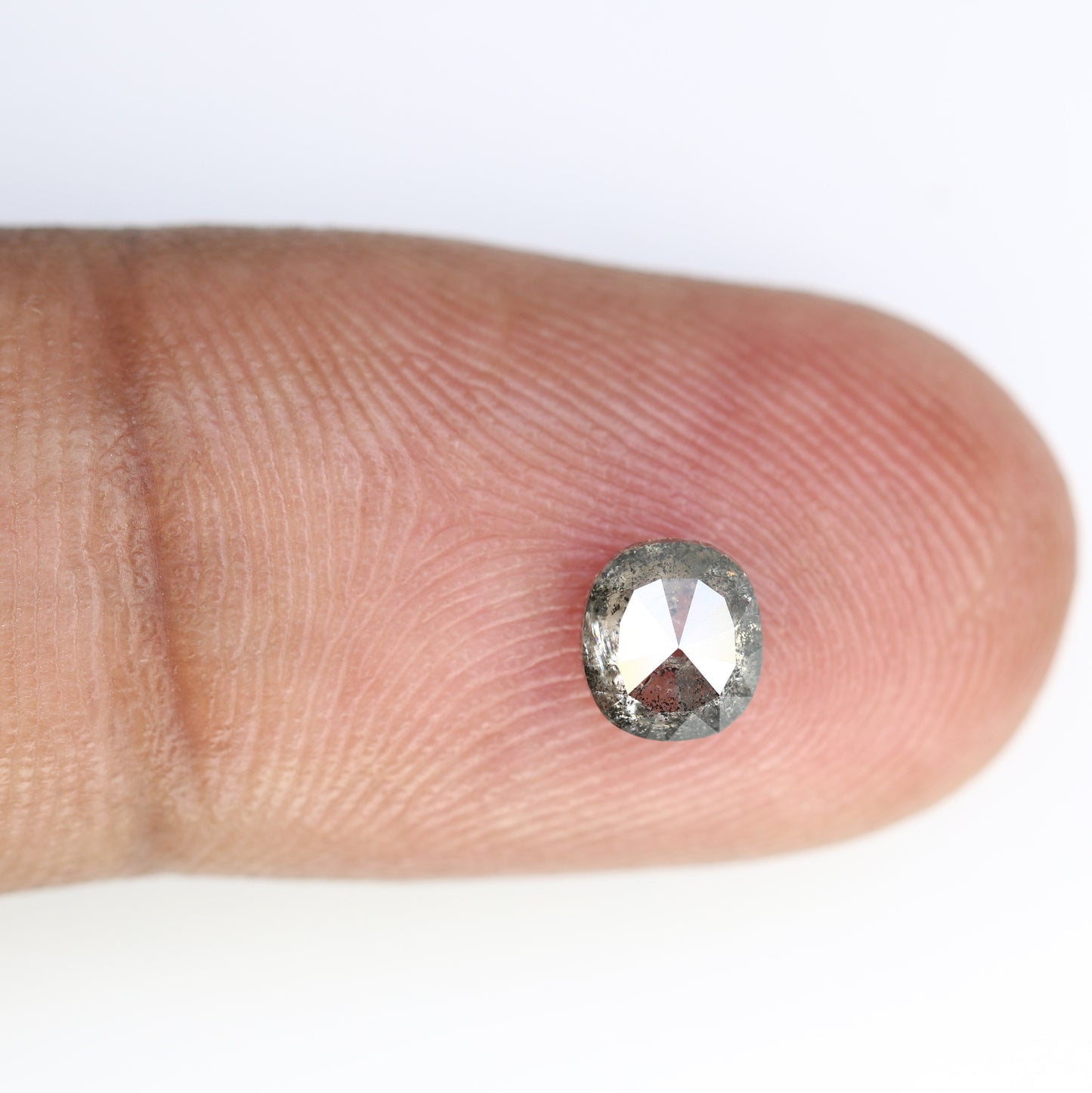 0.74 Carat 5.5 MM Oval Shape Salt And Pepper Loose Natural Diamond For Engagement Ring - JayKrishna Diamond