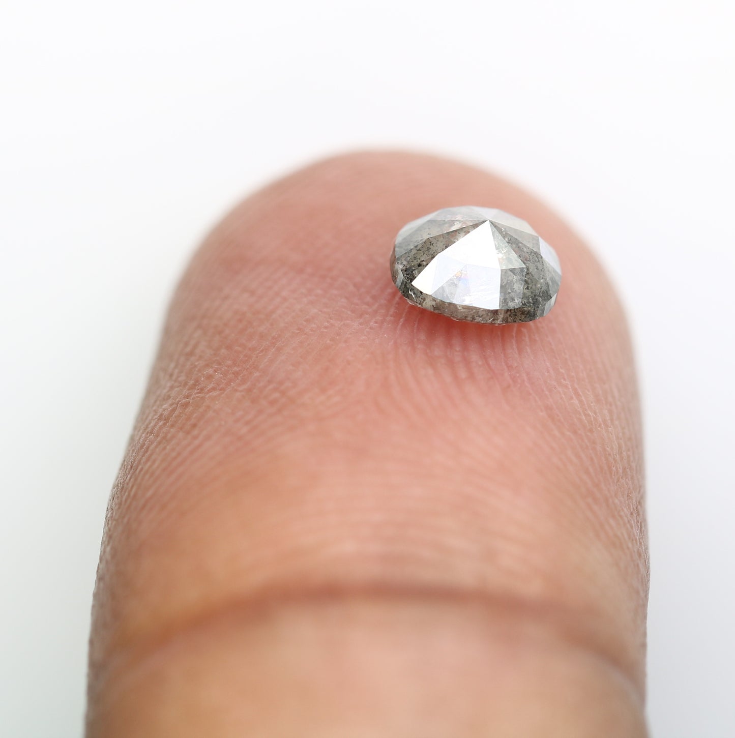 0.74 Carat 5.5 MM Oval Shape Salt And Pepper Loose Natural Diamond For Engagement Ring - JayKrishna Diamond