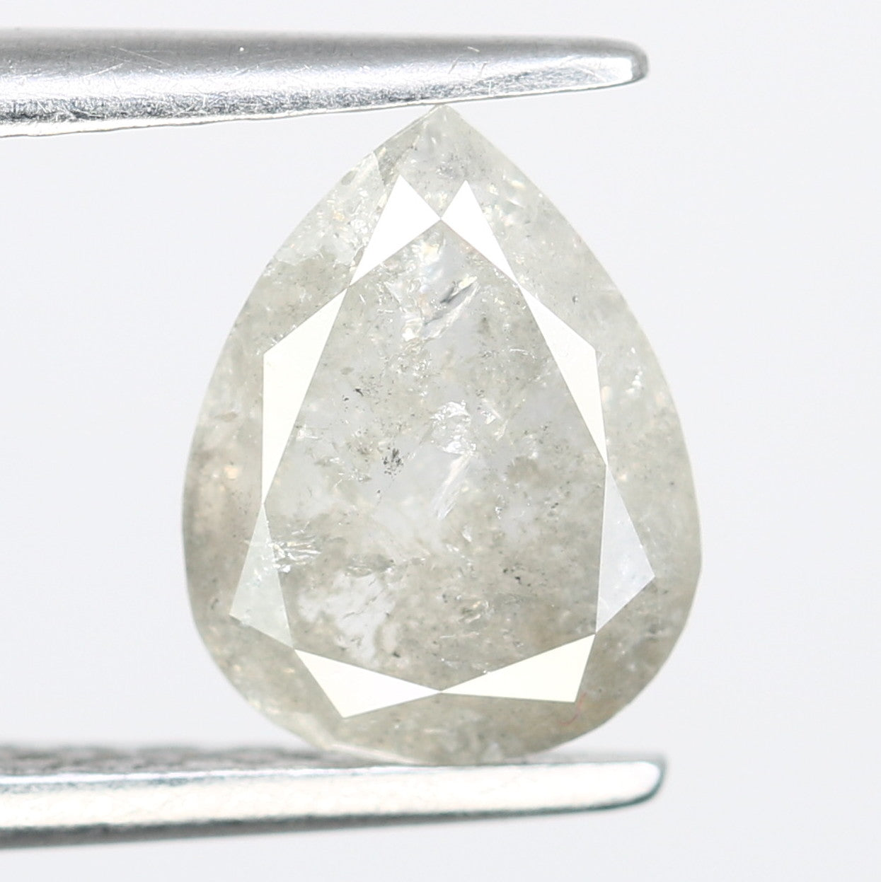 1.26 Carat Pear Shaped Diamond Ring Natural Grey Loose Diamond - JayKrishna Diamond