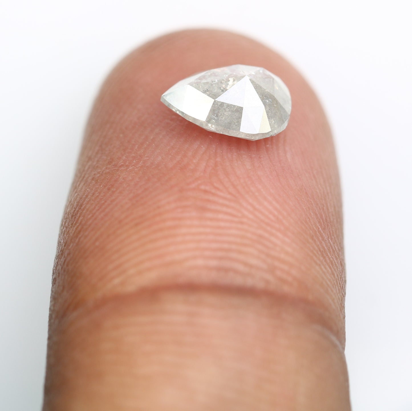 1.26 Carat Pear Shaped Diamond Ring Natural Grey Loose Diamond - JayKrishna Diamond