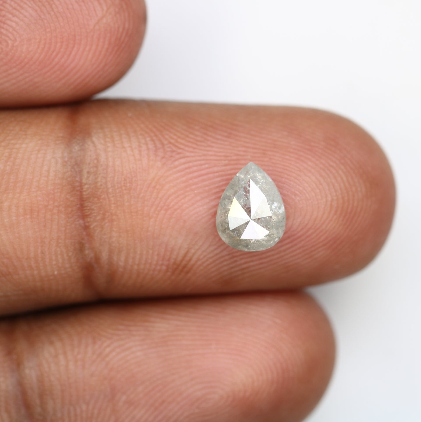 1.26 Carat Pear Shaped Diamond Ring Natural Grey Loose Diamond - JayKrishna Diamond