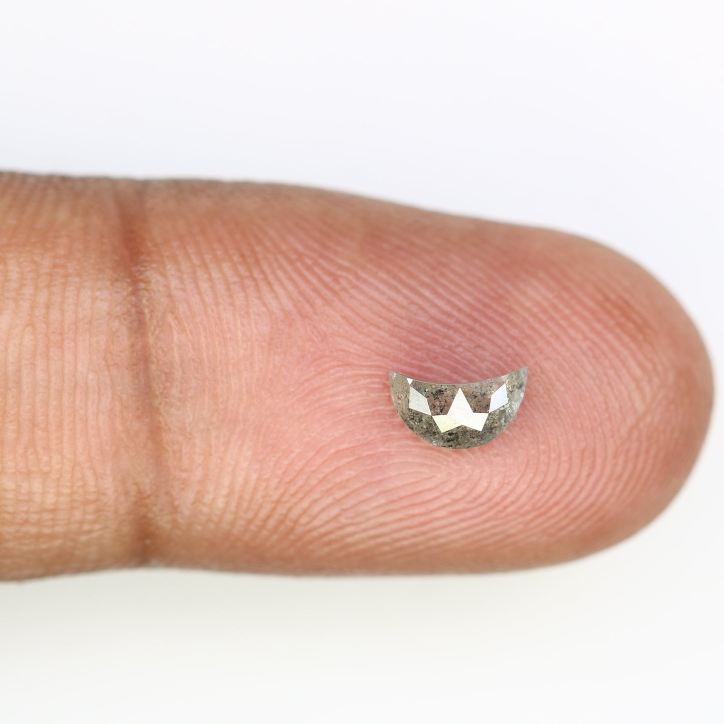 0.54 Carat Half Moon Shape Salt And Pepper Loose Diamond For Galaxy Ring - JayKrishna Diamond
