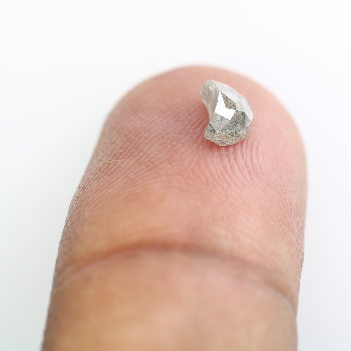 0.54 Carat Half Moon Shape Salt And Pepper Loose Diamond For Galaxy Ring - JayKrishna Diamond