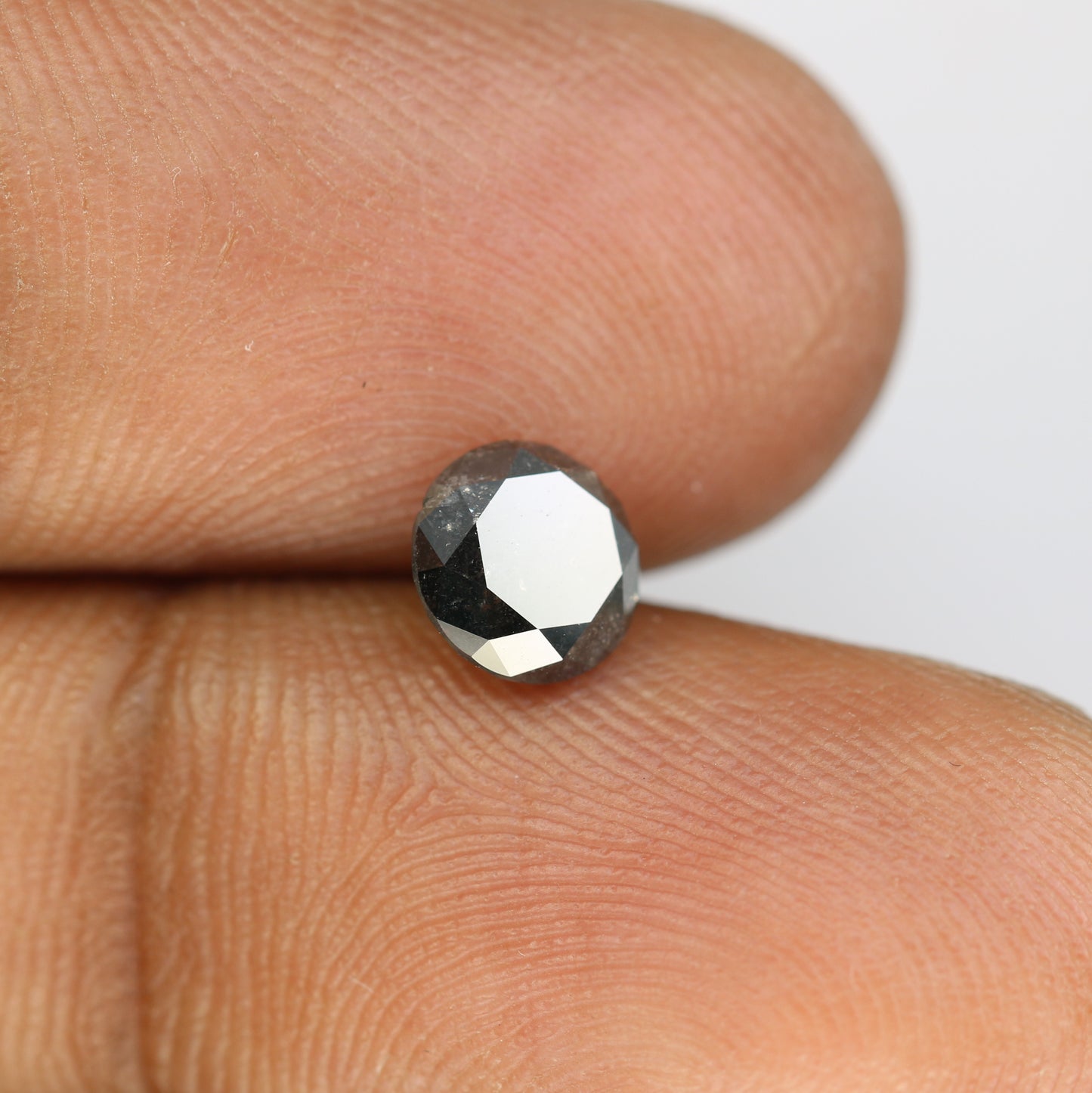 1.34 CT Salt And Pepper Loose Round Brilliant Cut Diamond For Galaxy Ring - JayKrishna Diamond