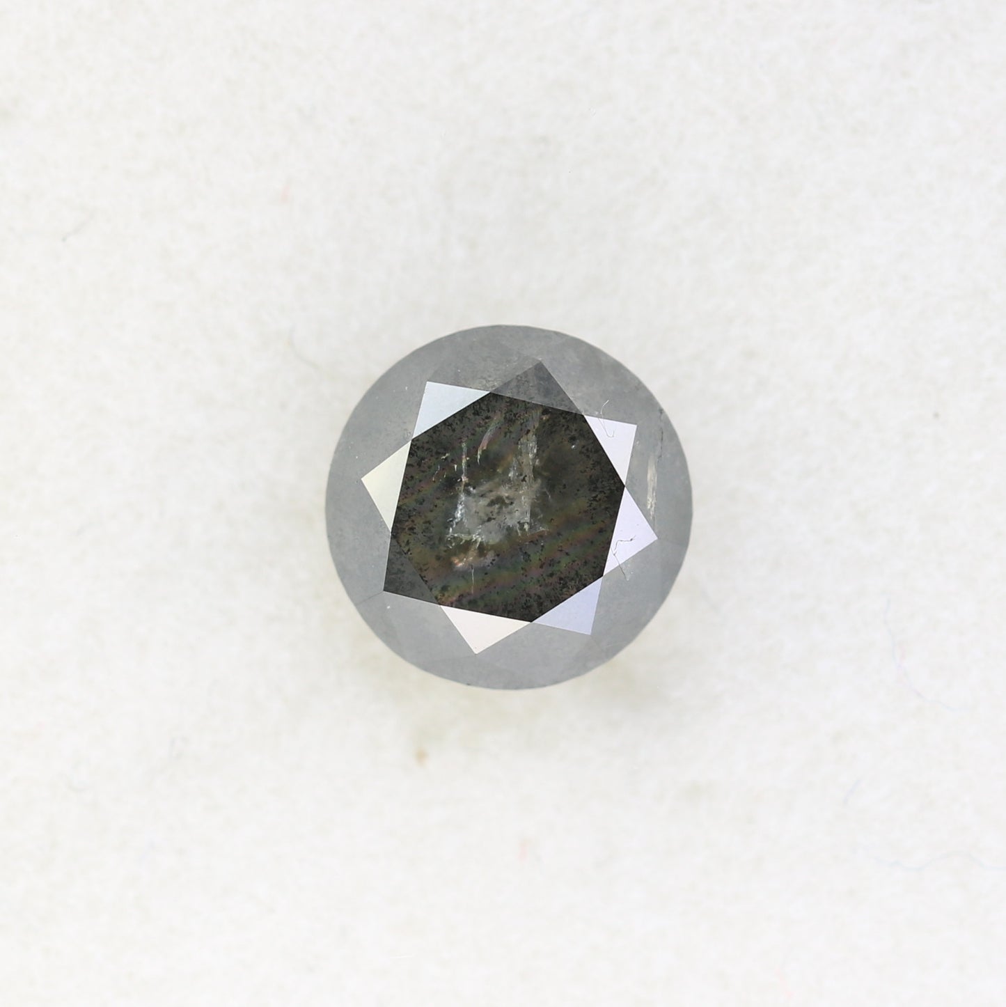 1.42 CT Natural Salt And Pepper Round Brilliant Cut Diamond For Engagement Ring - JayKrishna Diamond