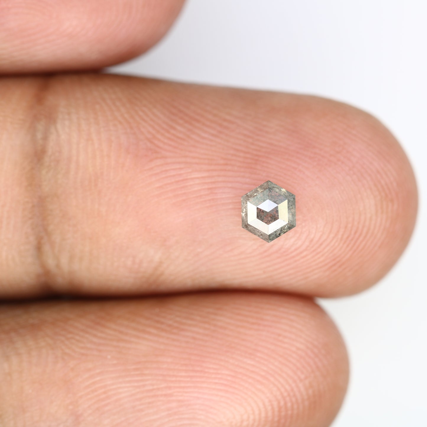 0.44 Carat Hexagon Shape Loose Salt and Pepper Diamond for Galaxy Ring and Custom Fine Jewelry Design - JayKrishna Diamond
