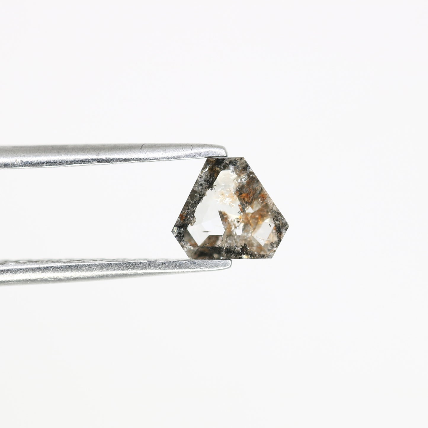 0.63 Carat Triangle Shape Loose Natural Salt and Pepper Diamond (5 MM) for a Distinctive Wedding Ring: Elegant Gemstone Jewelry Choice - JayKrishna Diamond