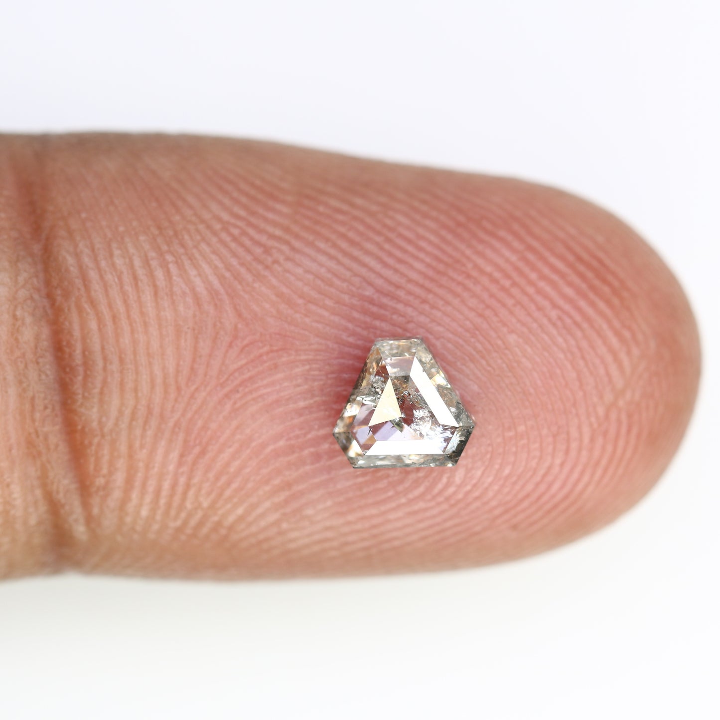 0.63 Carat Triangle Shape Loose Natural Salt and Pepper Diamond (5 MM) for a Distinctive Wedding Ring: Elegant Gemstone Jewelry Choice - JayKrishna Diamond