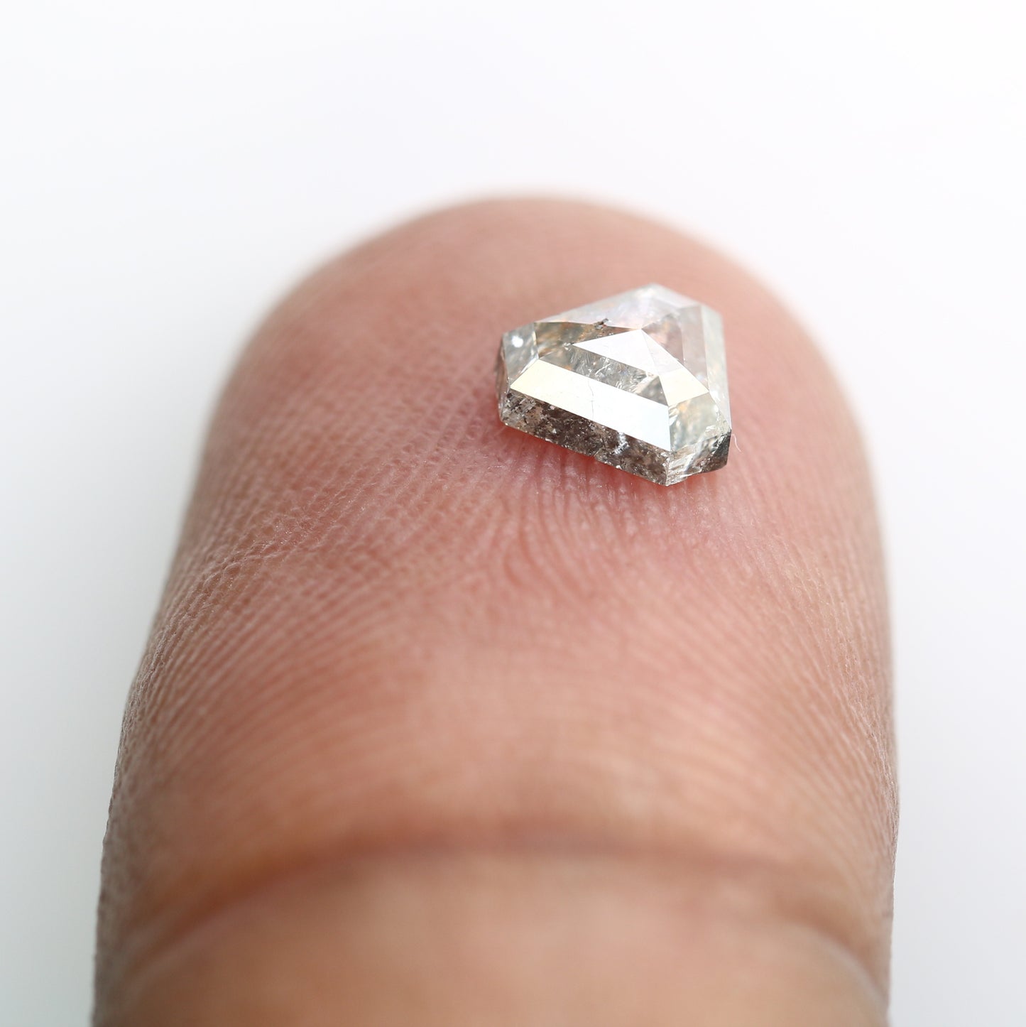 0.63 Carat Triangle Shape Loose Natural Salt and Pepper Diamond (5 MM) for a Distinctive Wedding Ring: Elegant Gemstone Jewelry Choice - JayKrishna Diamond