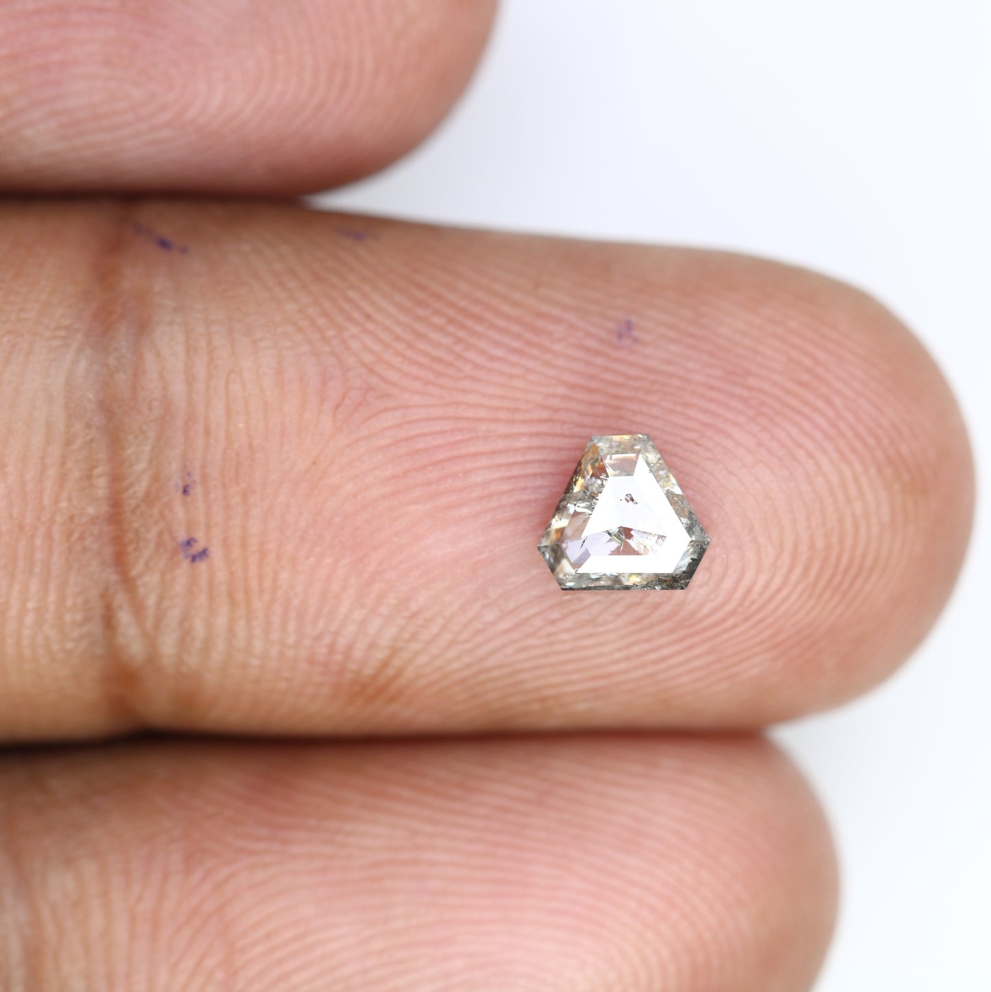 0.63 Carat Triangle Shape Loose Natural Salt and Pepper Diamond (5 MM) for a Distinctive Wedding Ring: Elegant Gemstone Jewelry Choice - JayKrishna Diamond