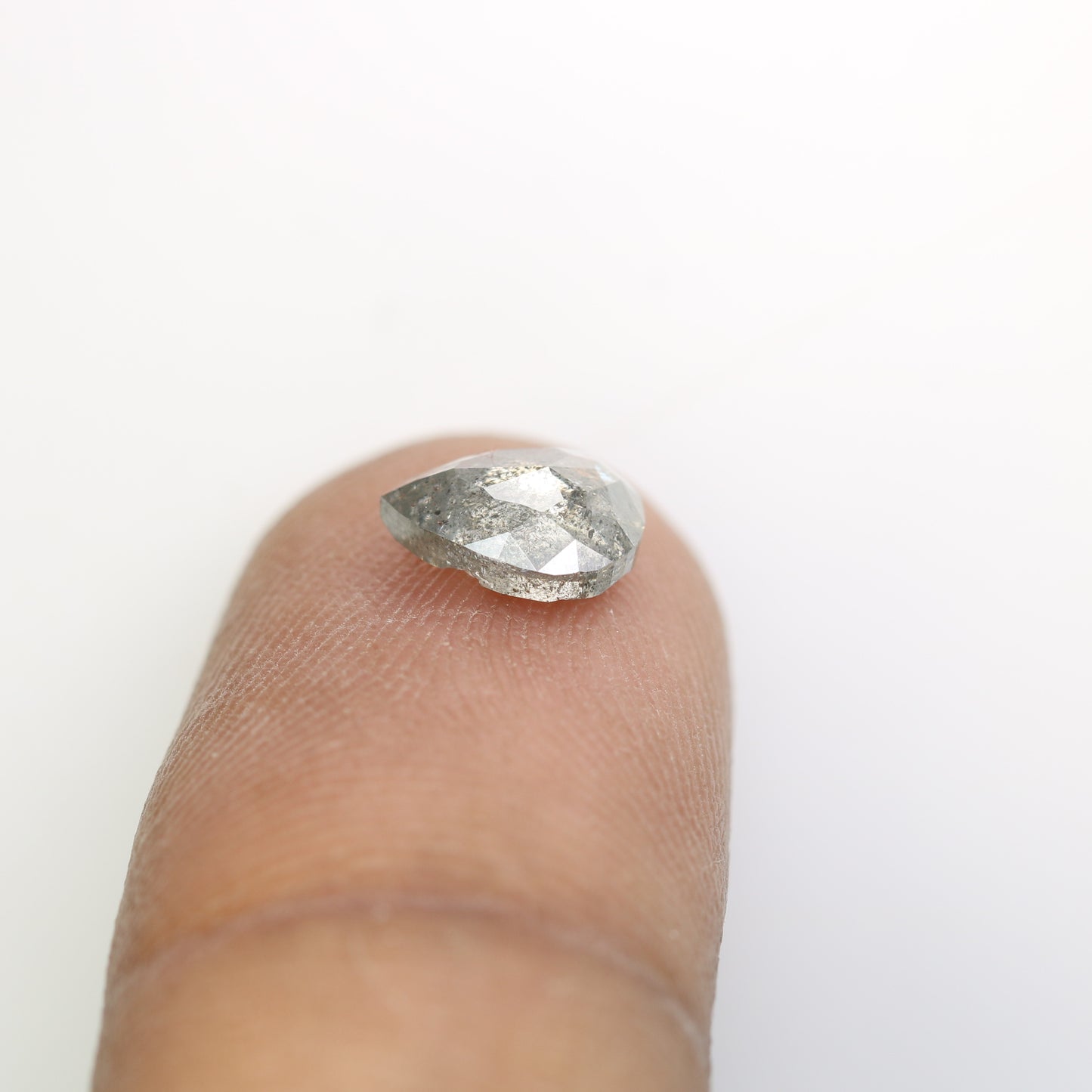 1.43 CT Natural Salt And Pepper Pear Cut Loose Diamond For Engagement Ring - JayKrishna Diamond