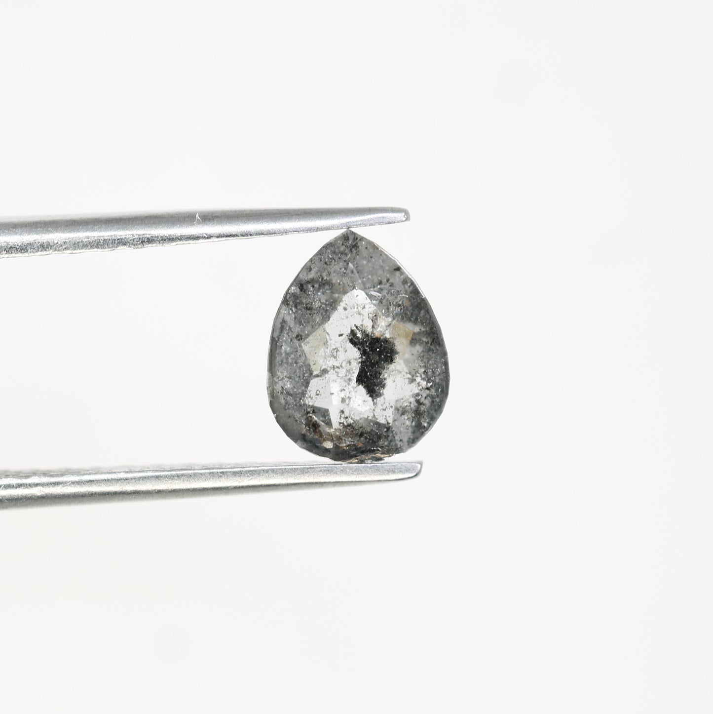 0.89 CT Pear Shape Salt And Pepper Loose Diamond For Engagement Ring - JayKrishna Diamond