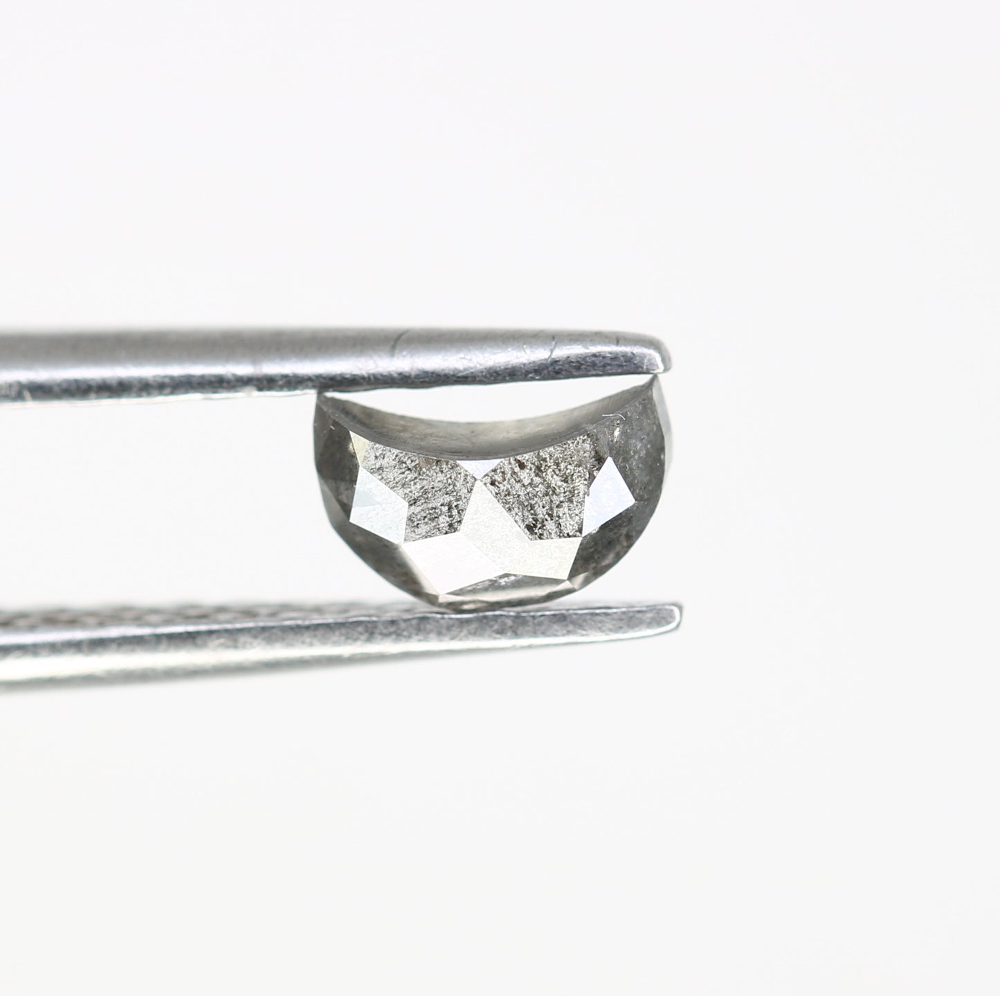Unique 0.37 CT Half Moon Cut Salt & Pepper Diamond | Perfect for Galaxy Rings - JayKrishna Diamond