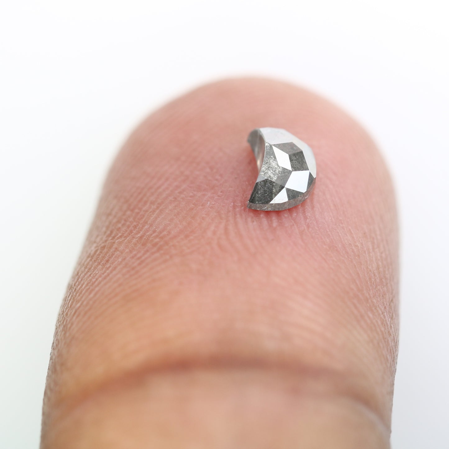 Unique 0.37 CT Half Moon Cut Salt & Pepper Diamond | Perfect for Galaxy Rings - JayKrishna Diamond