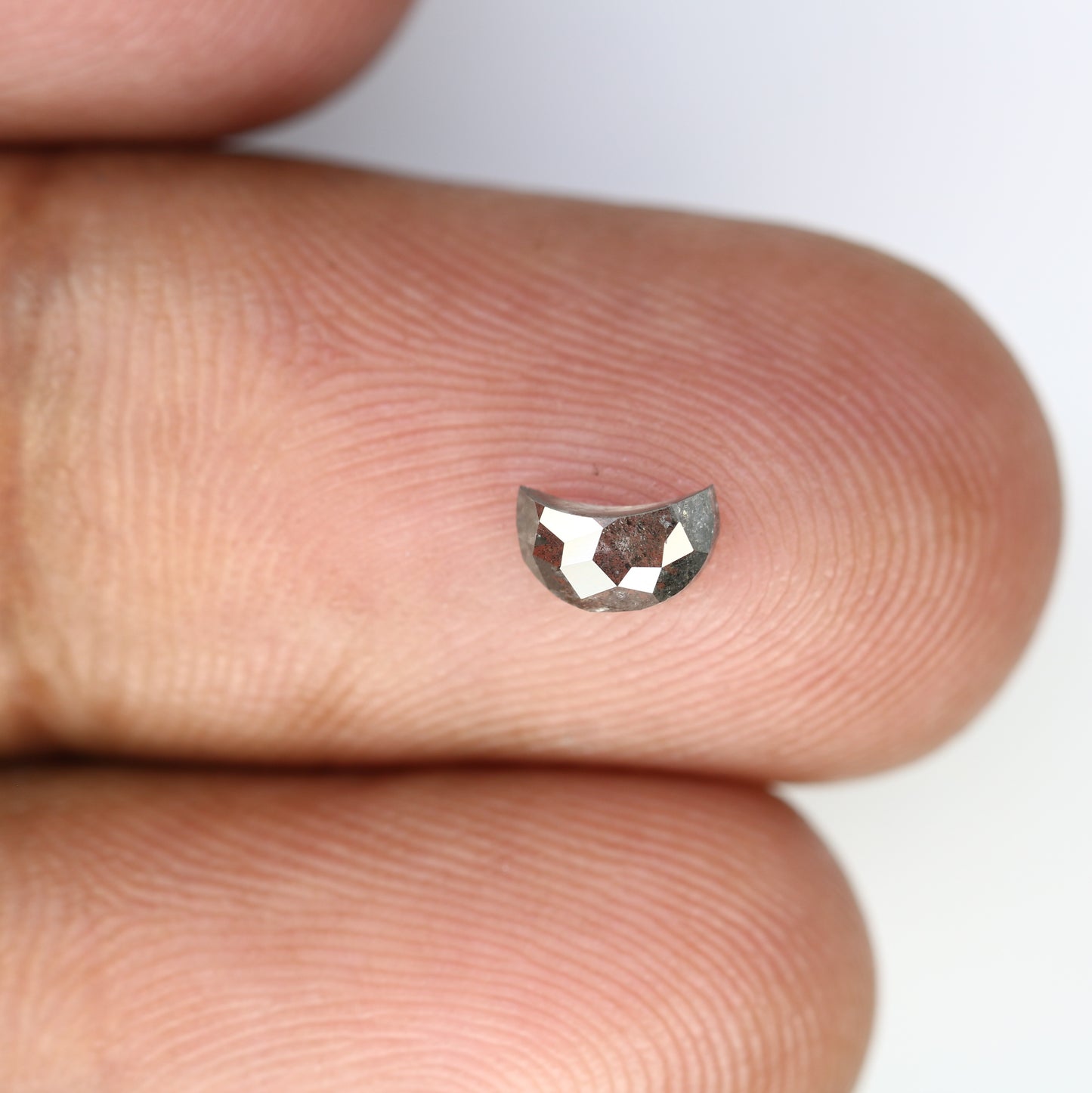 Unique 0.37 CT Half Moon Cut Salt & Pepper Diamond | Perfect for Galaxy Rings - JayKrishna Diamond