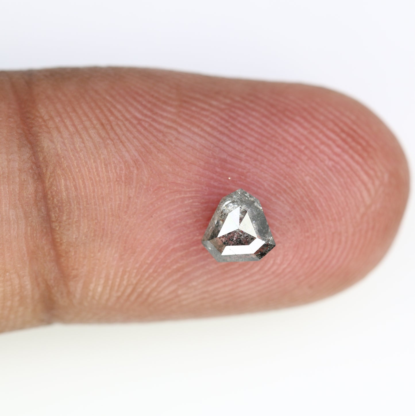 0.51 Carat Shield Shape Diamond 5 MM Loose Salt And Pepper Diamond For Wedding Ring - JayKrishna Diamond