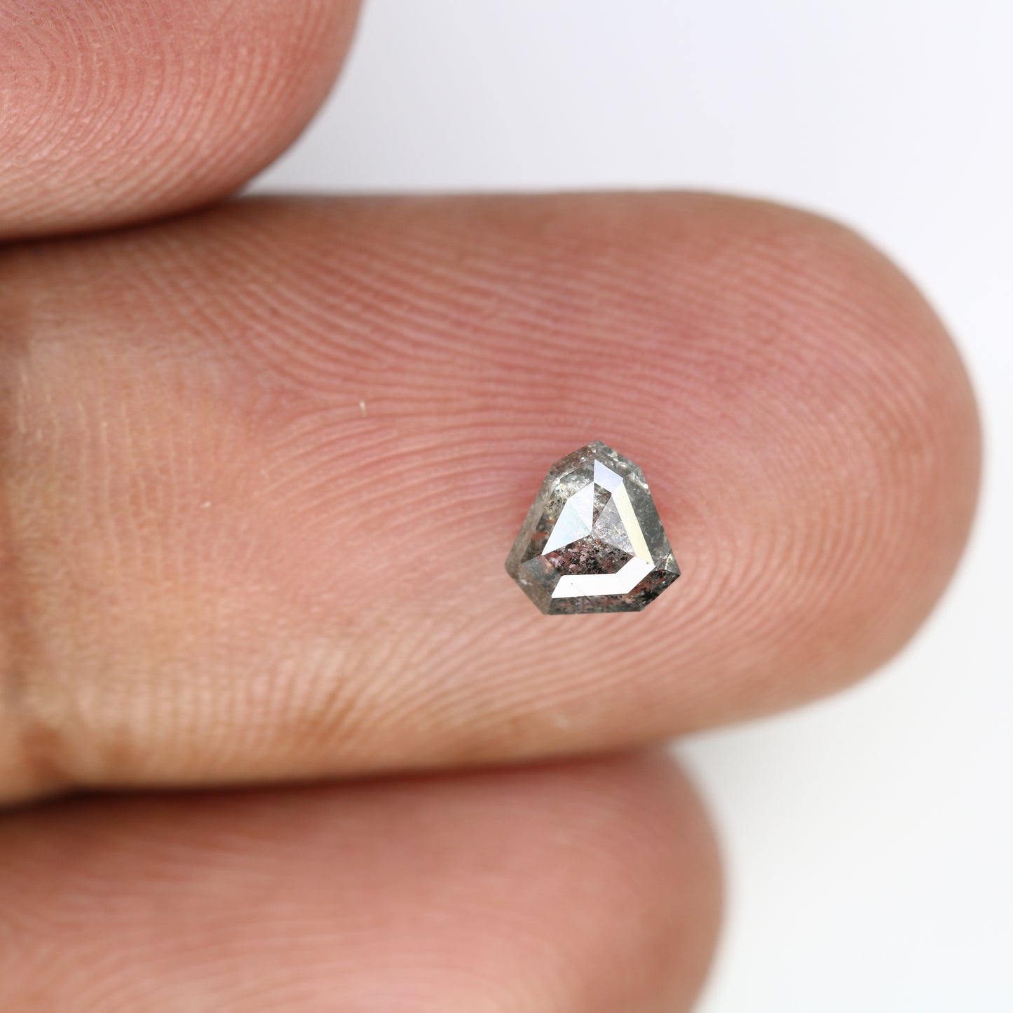0.51 Carat Shield Shape Diamond 5 MM Loose Salt And Pepper Diamond For Wedding Ring - JayKrishna Diamond