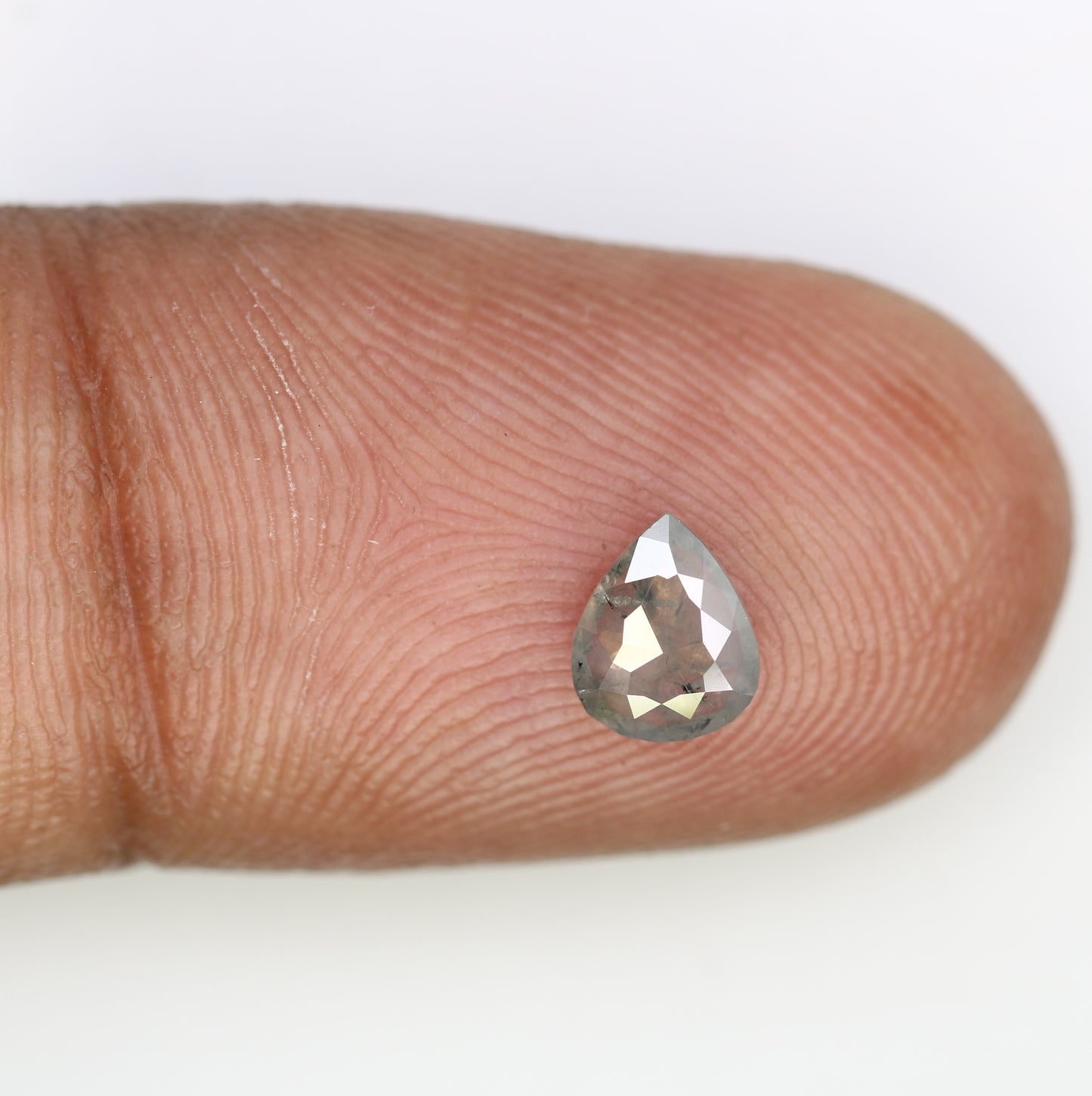 0.46 Carat Pear Shape Salt And Pepper Diamond | Loose Natural Diamond for Wedding or Engagement Ring - JayKrishna Diamond