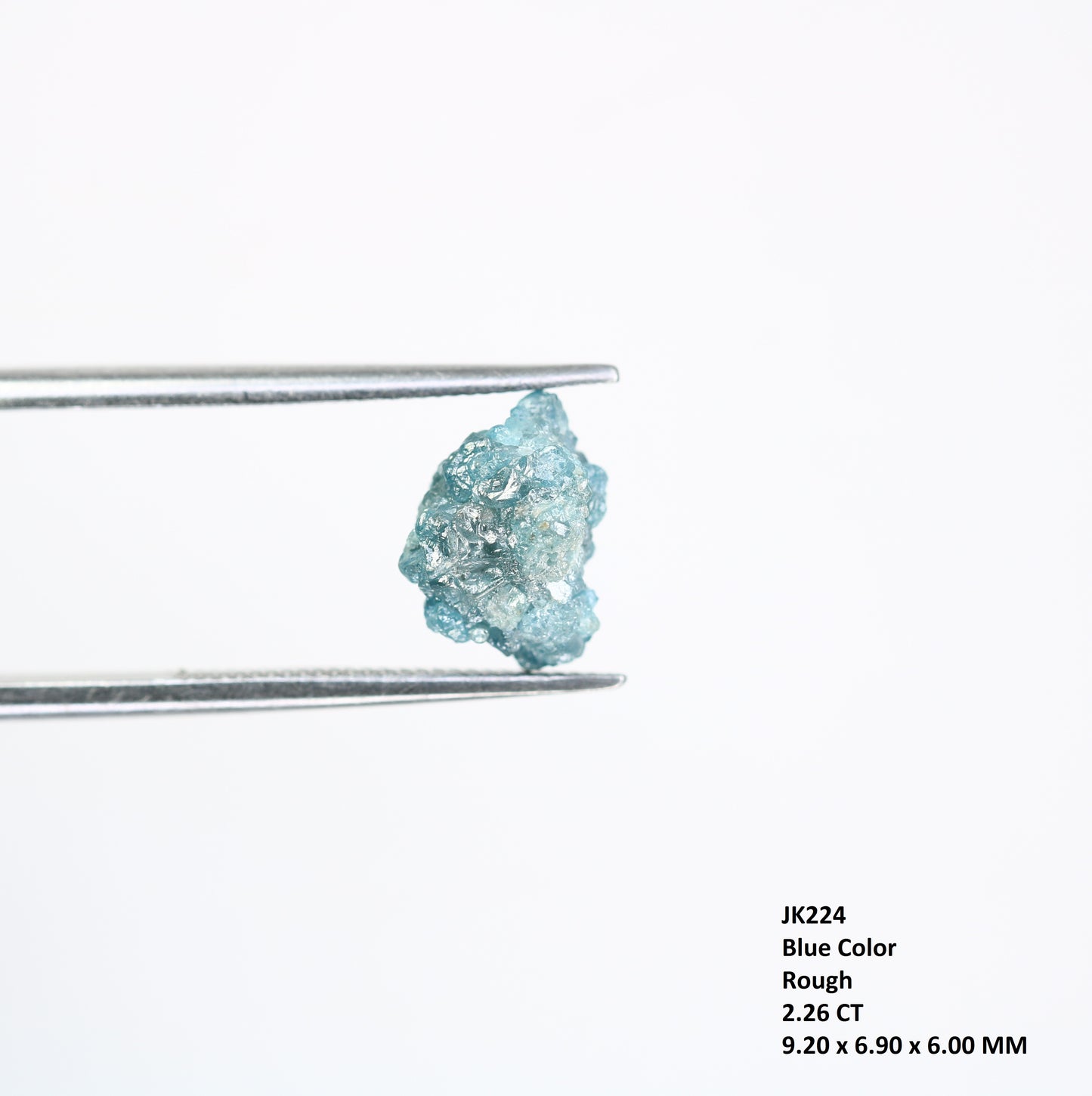 Raw Irregular Shape 2.26 CT Rough Blue Uncut Diamond For Promise Ring - JayKrishna Diamond