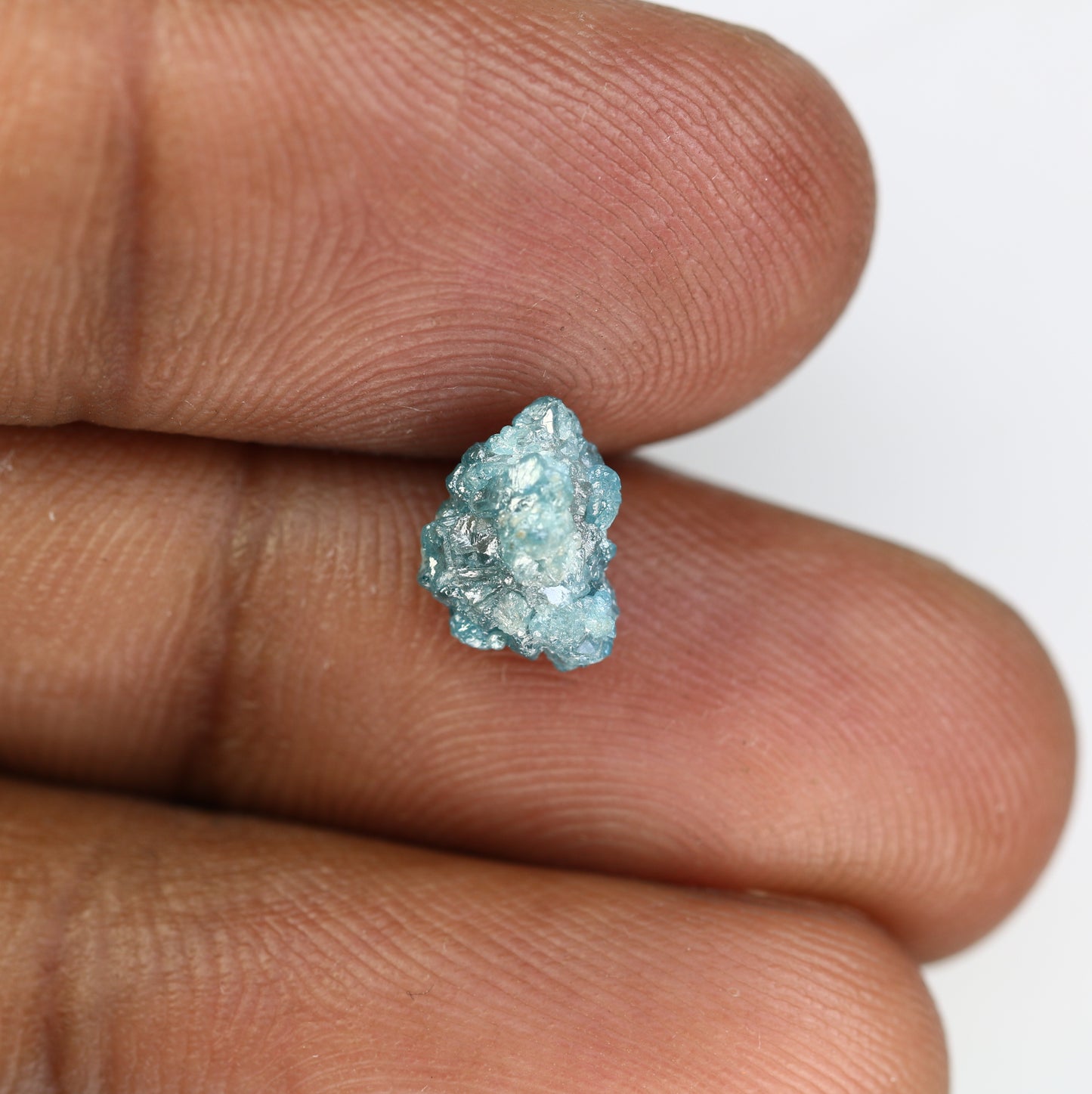 Raw Irregular Shape 2.26 CT Rough Blue Uncut Diamond For Promise Ring - JayKrishna Diamond