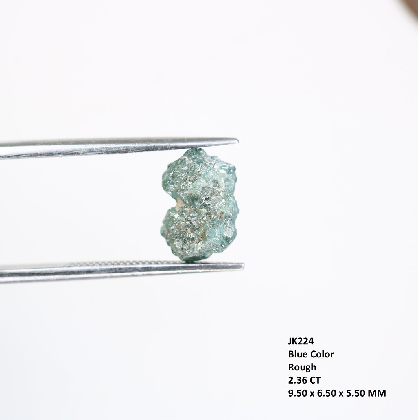 Uncut Irregular Shape 2.36 CT Blue Rough Raw Diamond For Statement Ring - JayKrishna Diamond