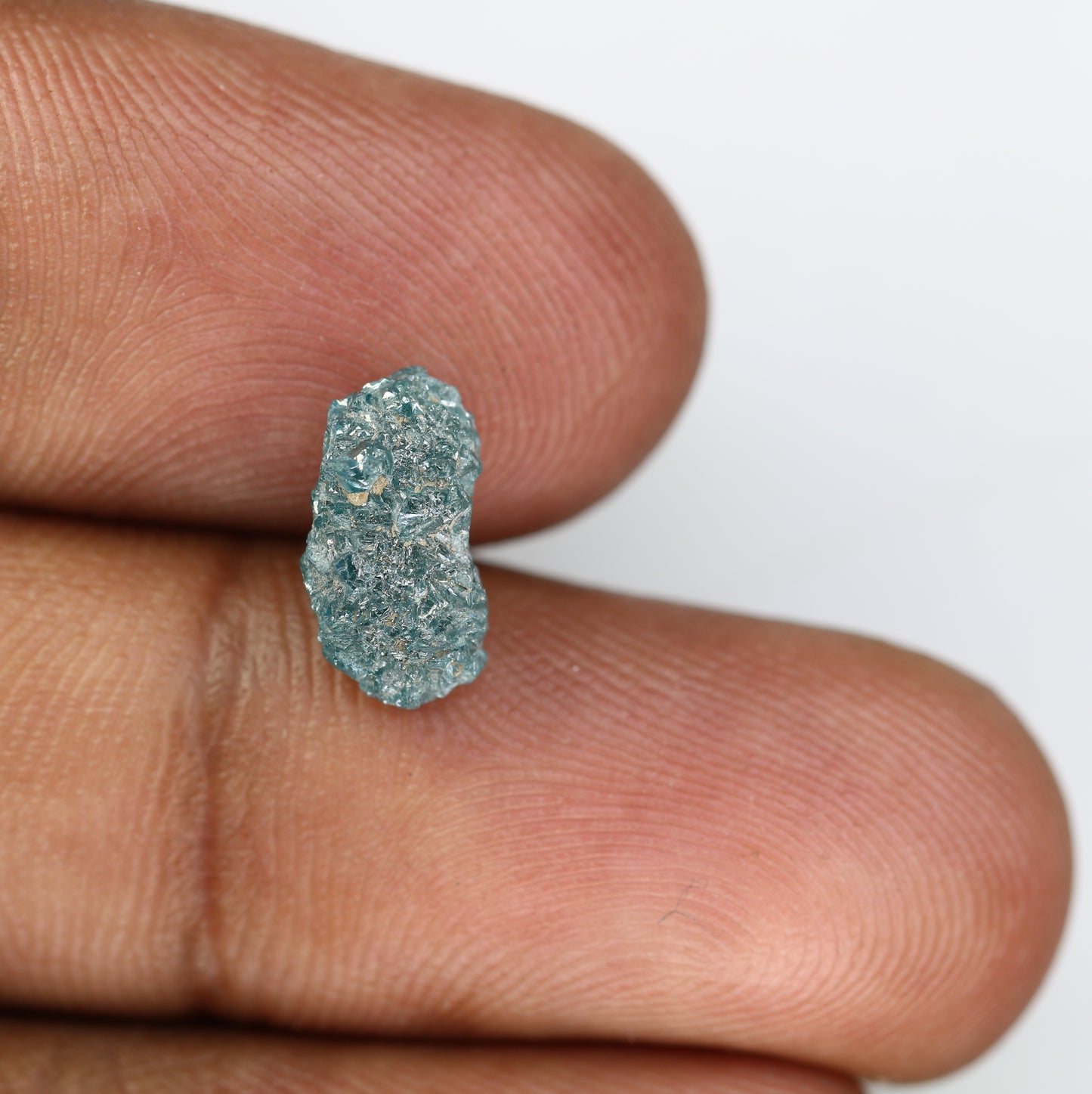 Blue Rough 2.54 CT Uncut Raw Irregular Shape Diamond For Unique Ring - JayKrishna Diamond