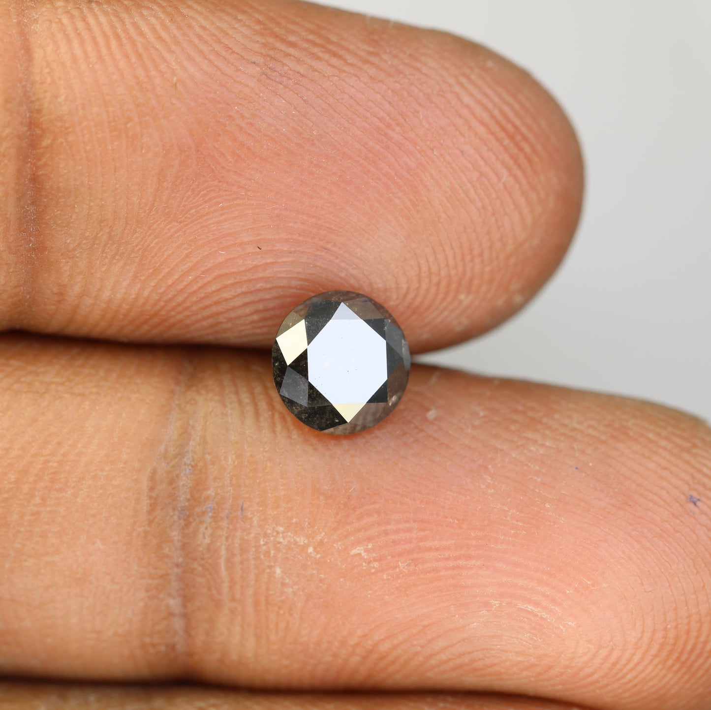 Natural Black Diamond 1.26 Carat Salt And Pepper Round Brilliant Cut Diamond - JayKrishna Diamond