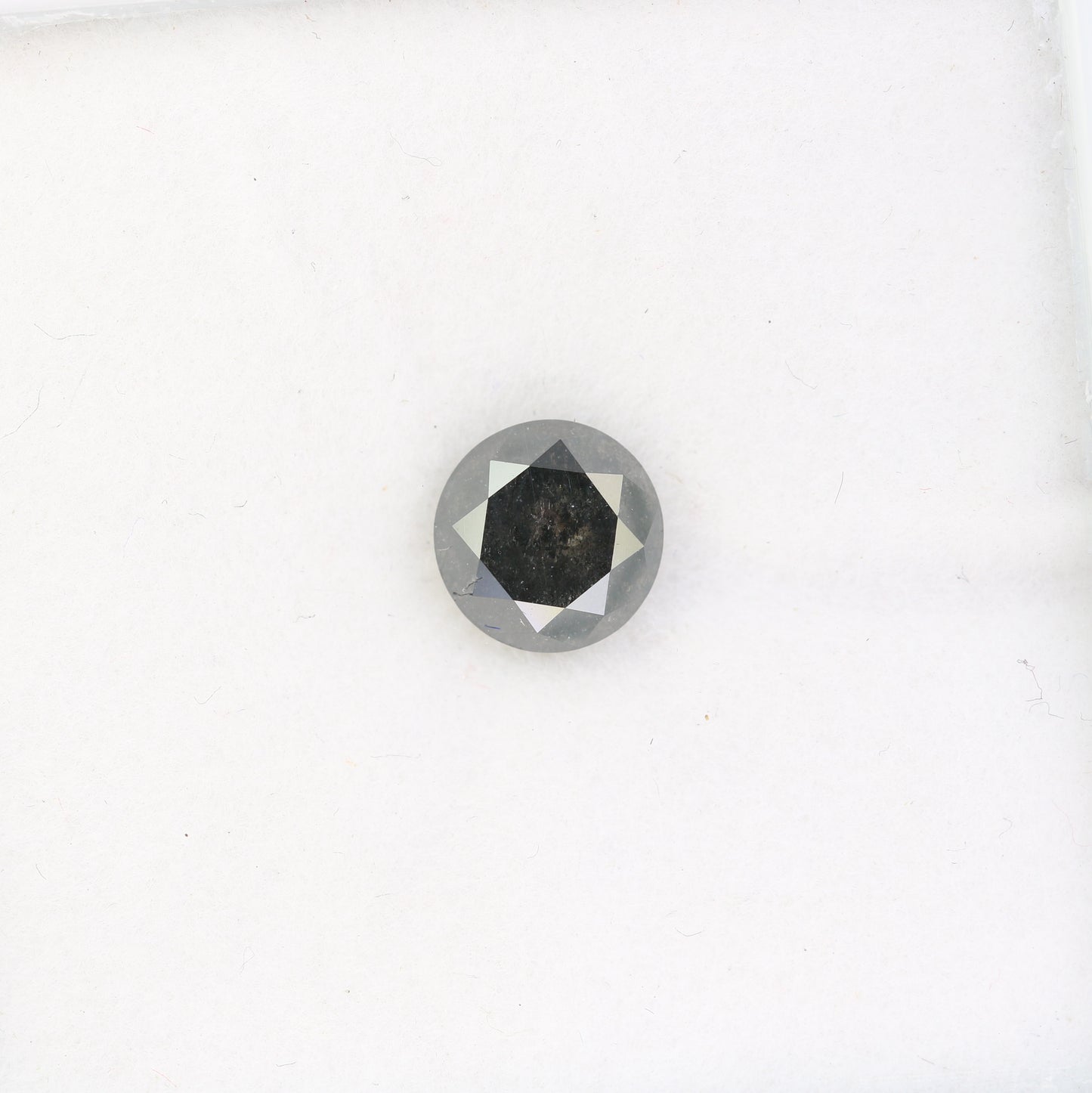 Natural Black Diamond 1.26 Carat Salt And Pepper Round Brilliant Cut Diamond - JayKrishna Diamond