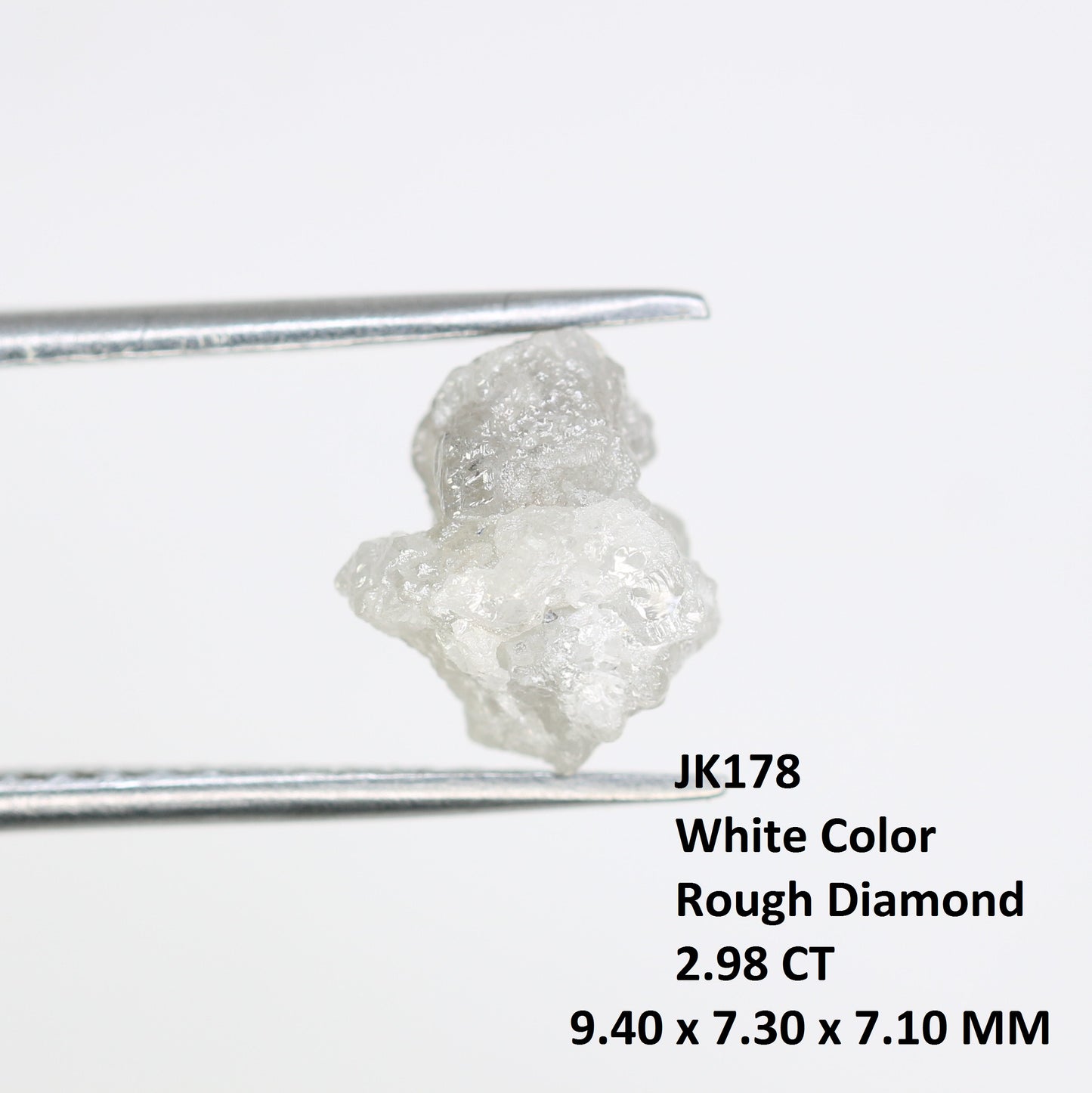2.98 CT Rough White Irregular Cut Raw Natural Diamond For Engagement Ring - JayKrishna Diamond