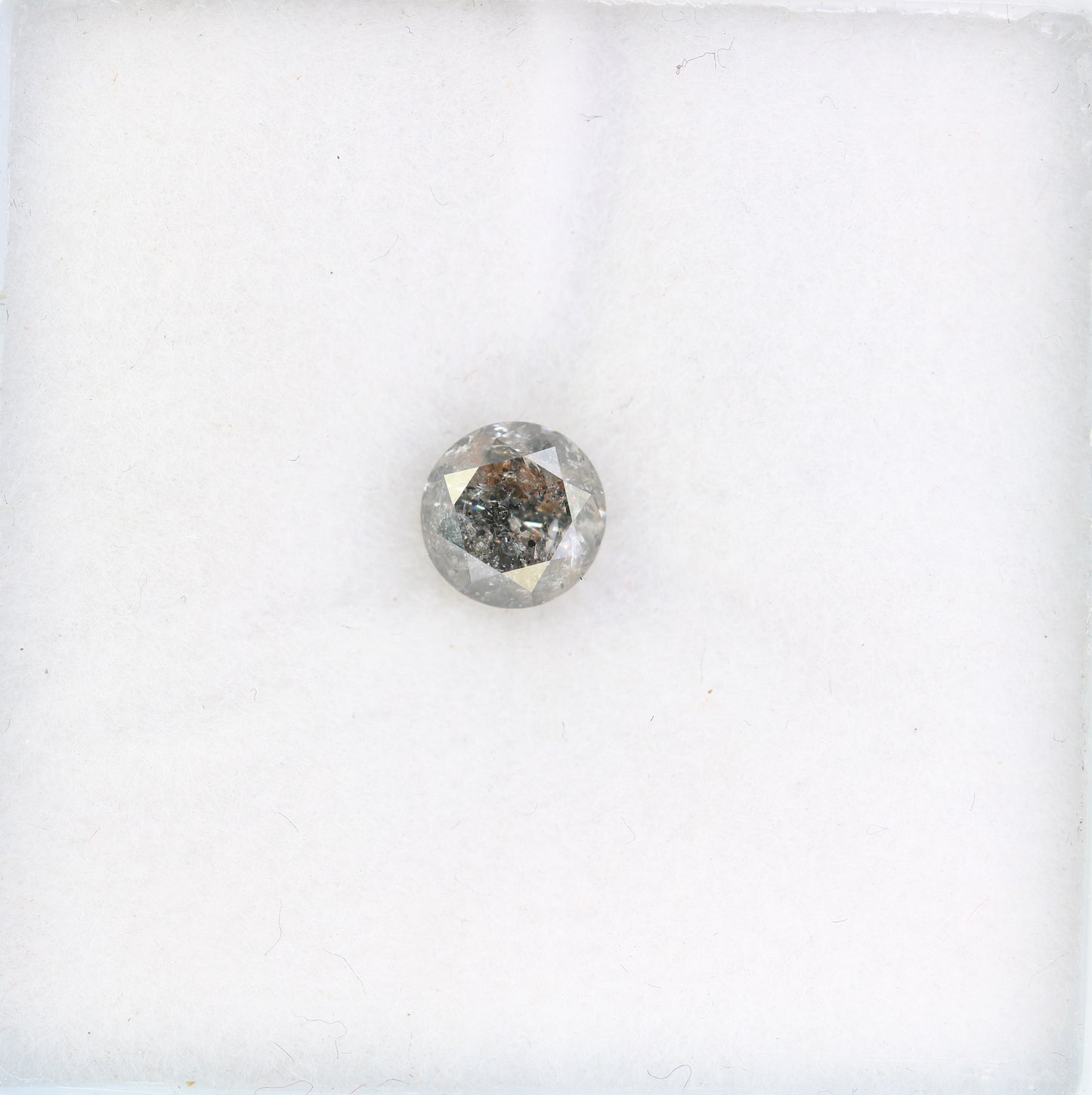 0.93 Carat Natural Round Brilliant Cut Salt And Pepper Diamond For Promise Ring - JayKrishna Diamond