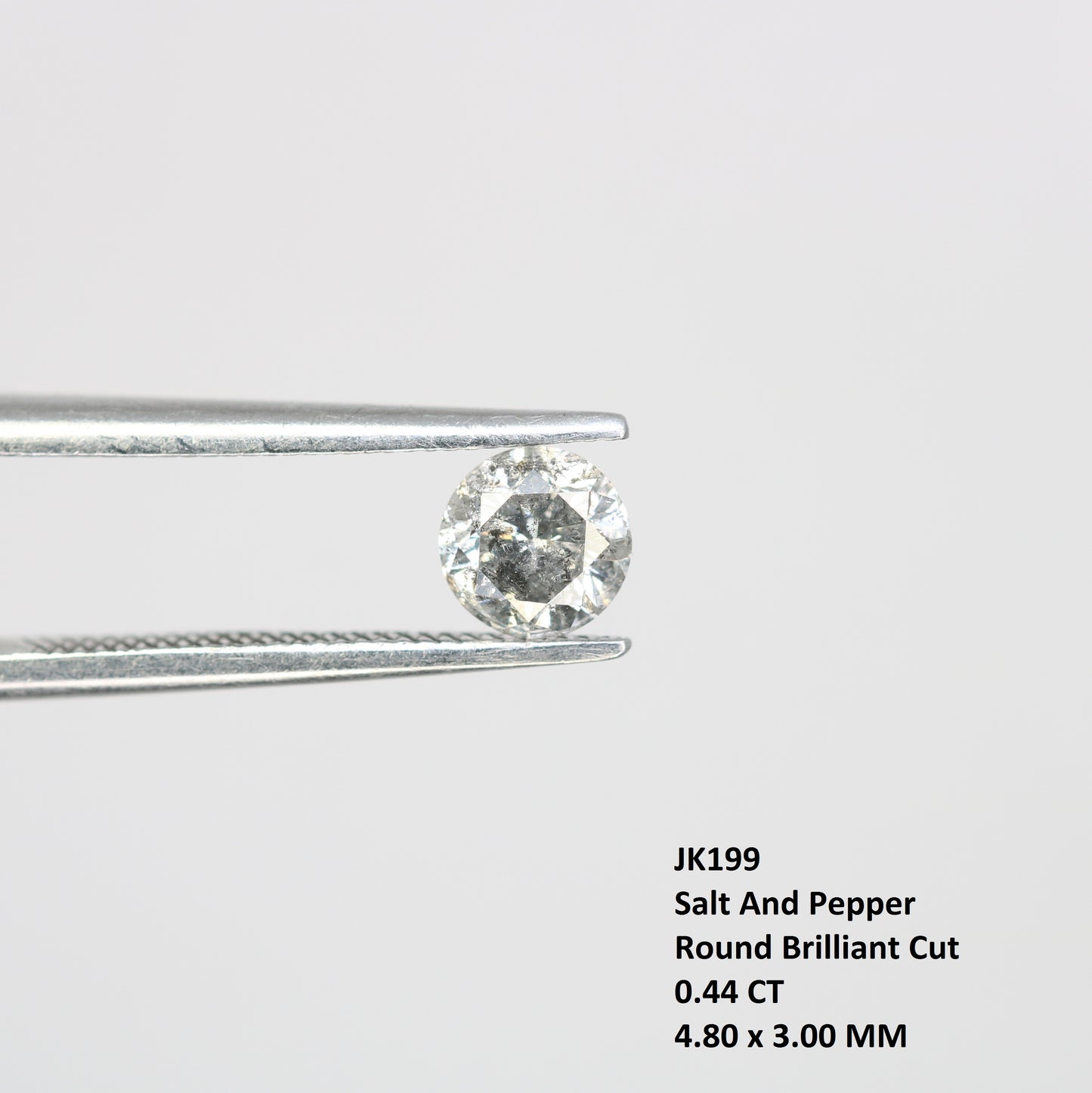 Salt And Pepper Diamond Ring 0.44 Carat Natural Round Brilliant Cut Diamond - JayKrishna Diamond