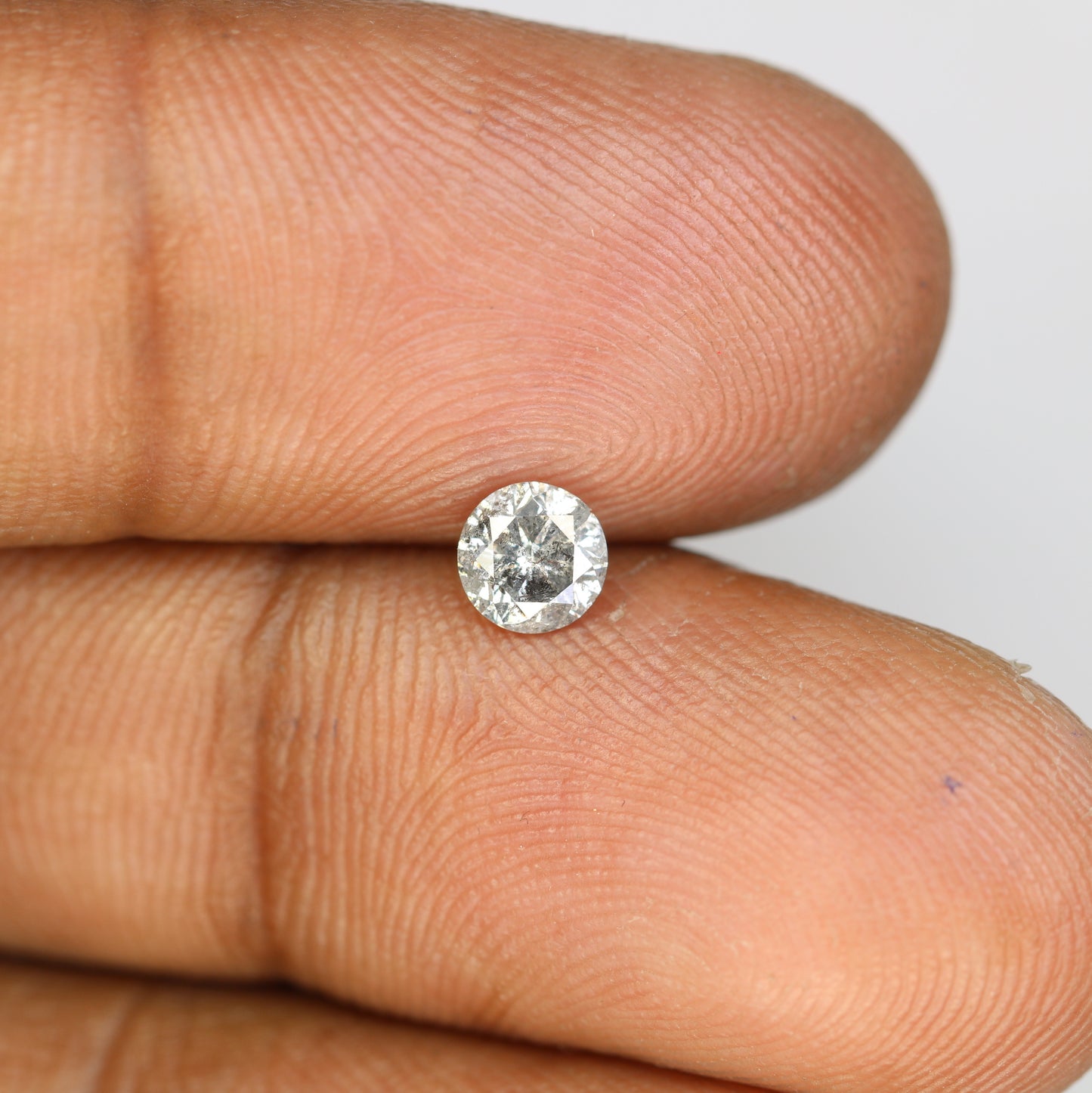 Salt And Pepper Diamond Ring 0.44 Carat Natural Round Brilliant Cut Diamond - JayKrishna Diamond
