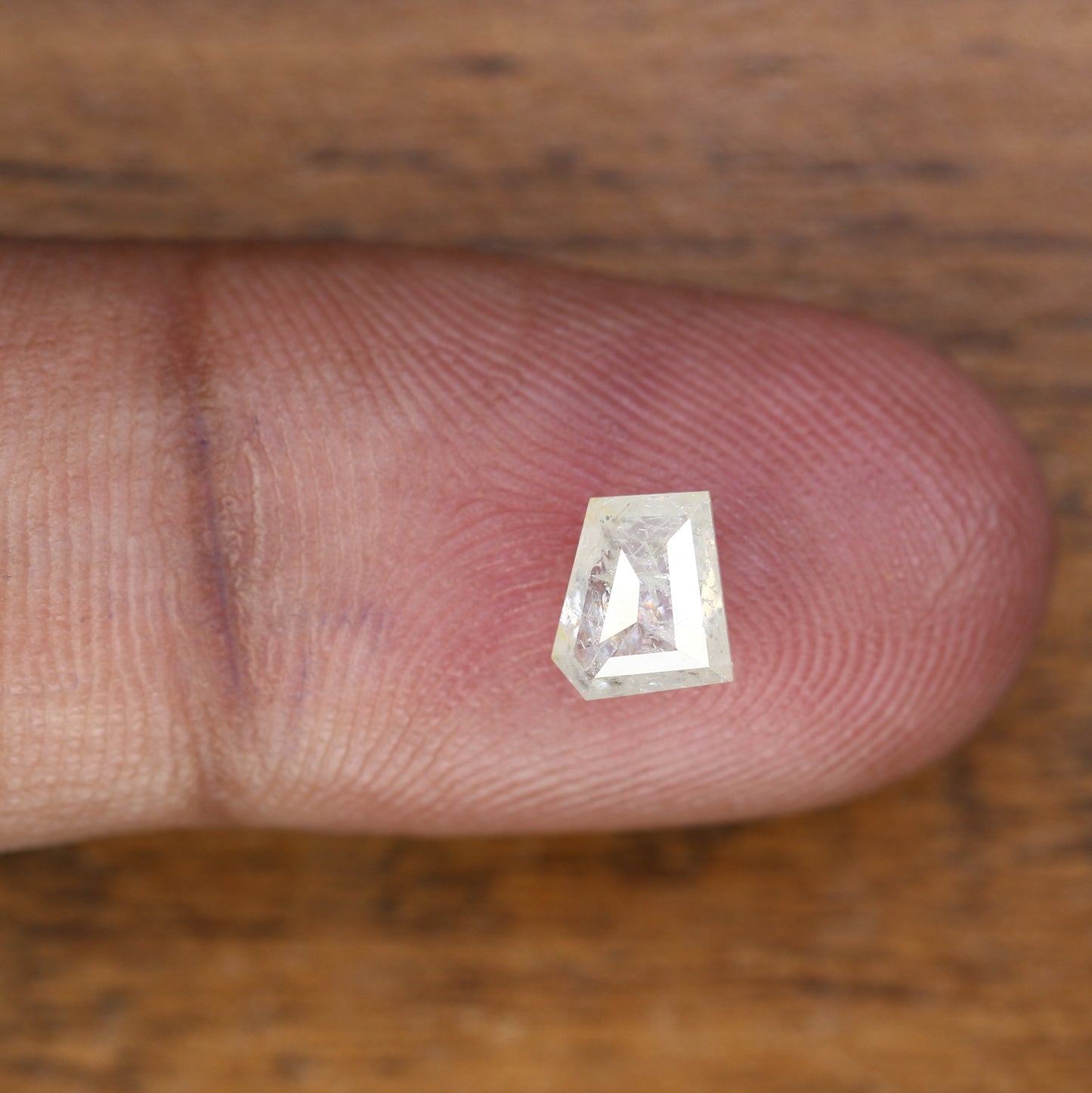 0.98 CT White Geometric Shape Natural 6.10 MM Diamond For Statement Ring - JayKrishna Diamond