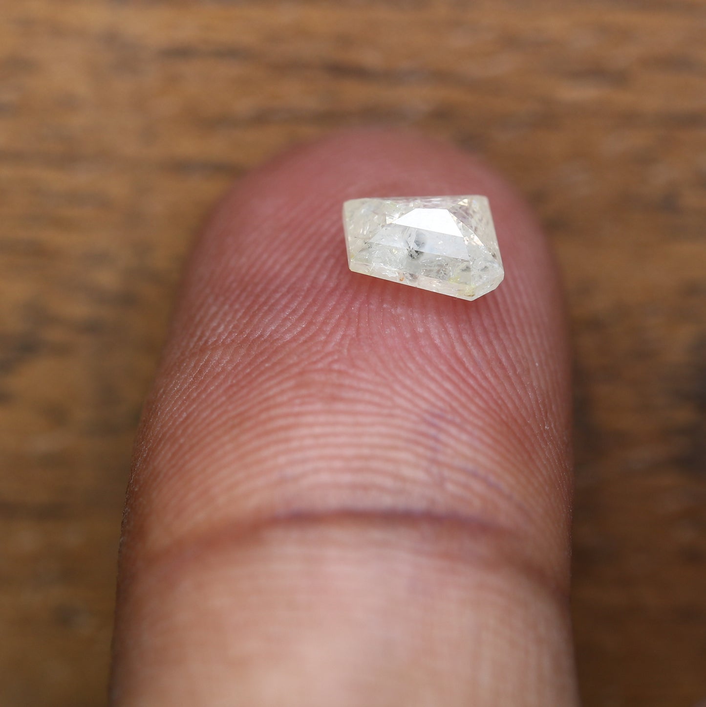 0.98 CT White Geometric Shape Natural 6.10 MM Diamond For Statement Ring - JayKrishna Diamond