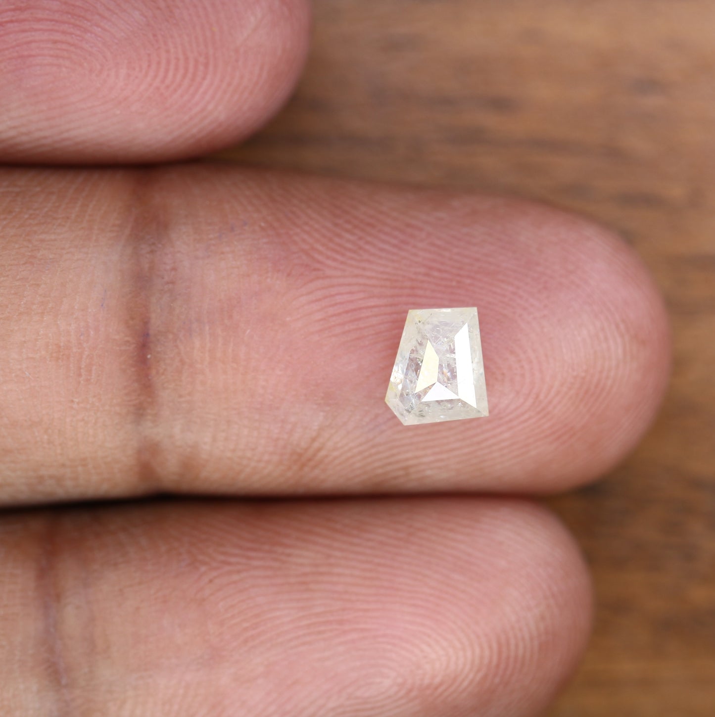 0.98 CT White Geometric Shape Natural 6.10 MM Diamond For Statement Ring - JayKrishna Diamond