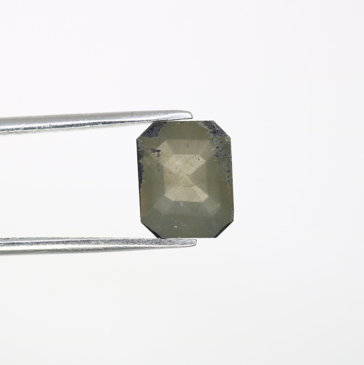 1.95 CT 8.40 MM Emerald Shape Salt And Pepper Diamond For Engagement Ring - JayKrishna Diamond