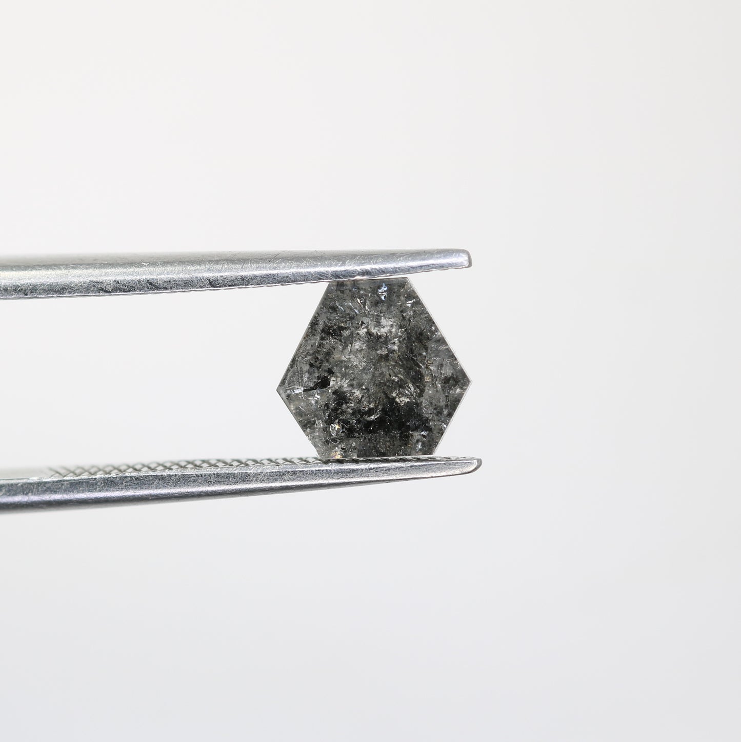 0.92 CT Triangle Shape Salt And Pepper Natural Diamond For Engagement Ring - JayKrishna Diamond