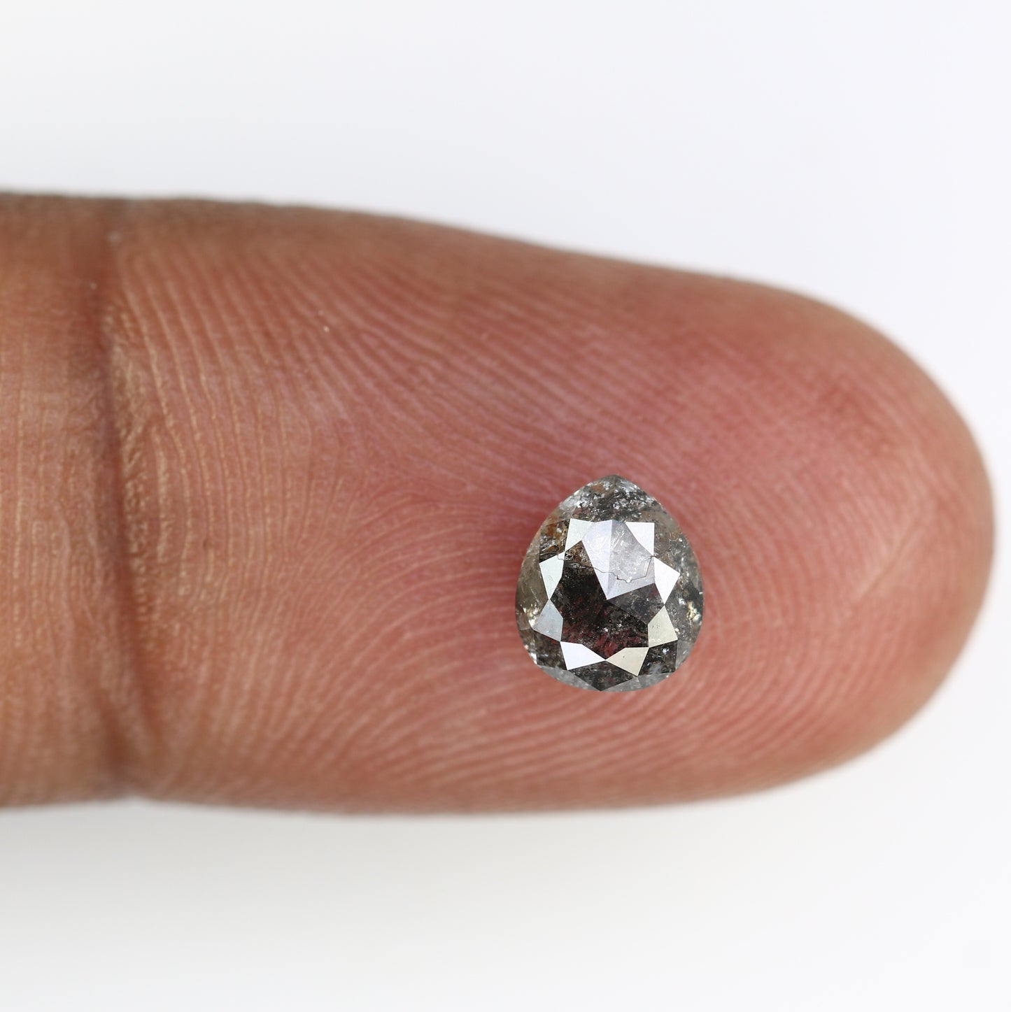 1.15 Carat Pear Shaped Natural Loose Salt And Pepper Diamond For Galaxy Ring - JayKrishna Diamond