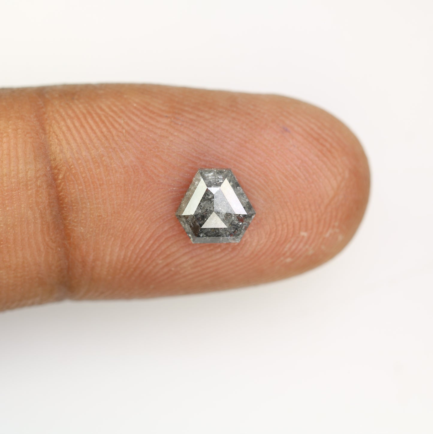 0.92 CT Triangle Shape Salt And Pepper Natural Diamond For Engagement Ring - JayKrishna Diamond