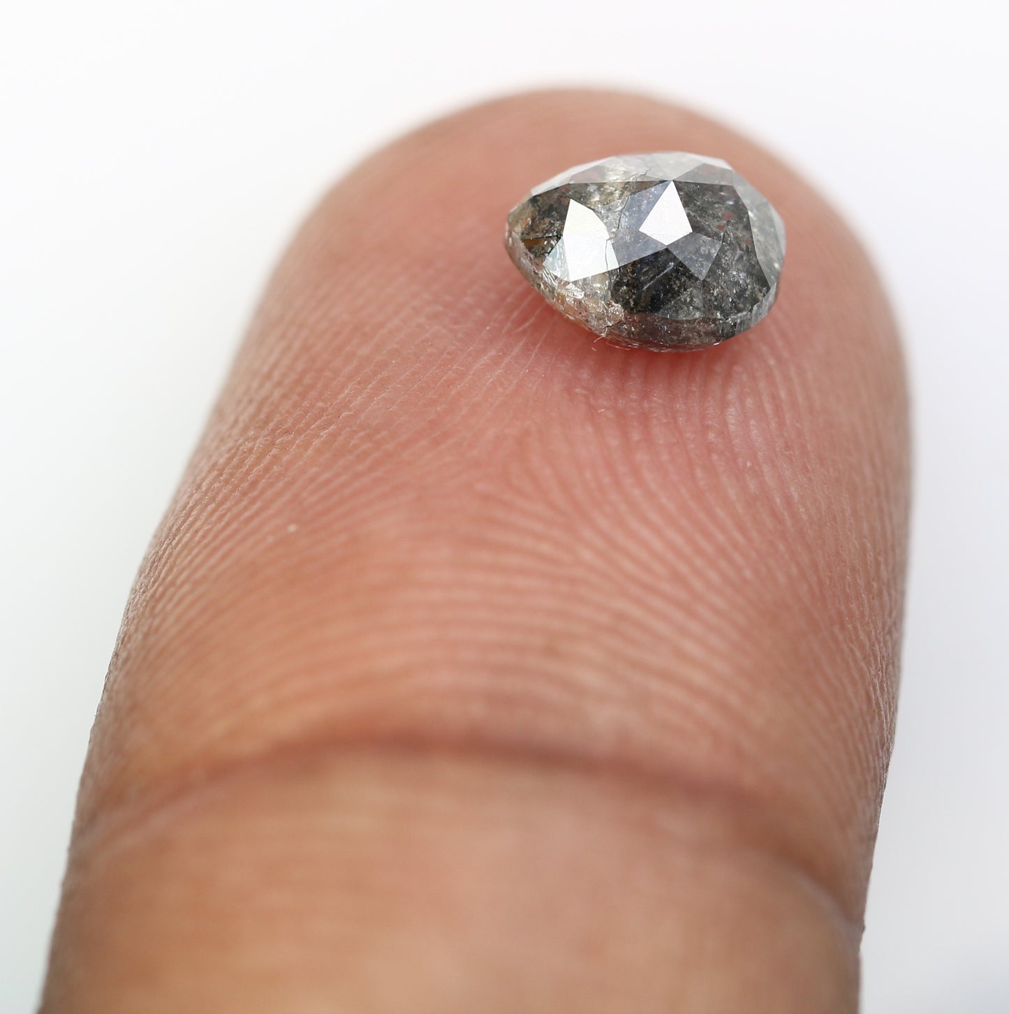 1.15 Carat Pear Shaped Natural Loose Salt And Pepper Diamond For Galaxy Ring - JayKrishna Diamond