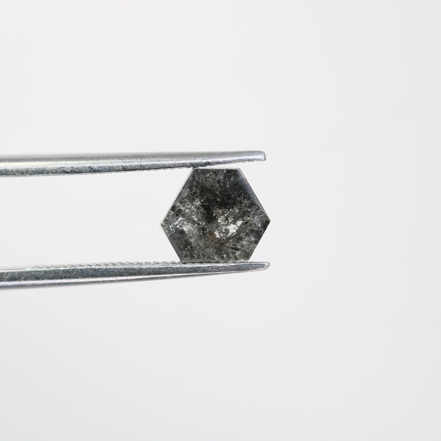 1.00 CT Salt And Pepper Natural Triangle Cut Diamond For Engagement Ring - JayKrishna Diamond