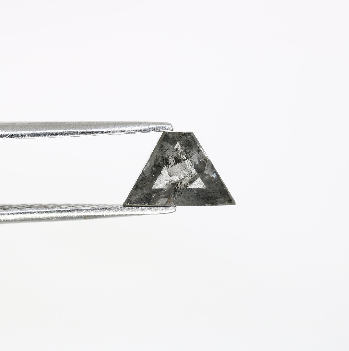 0.89 CT Triangle Shape Salt And Pepper 5.50 MM Diamond For Designer Diamond Ring - JayKrishna Diamond