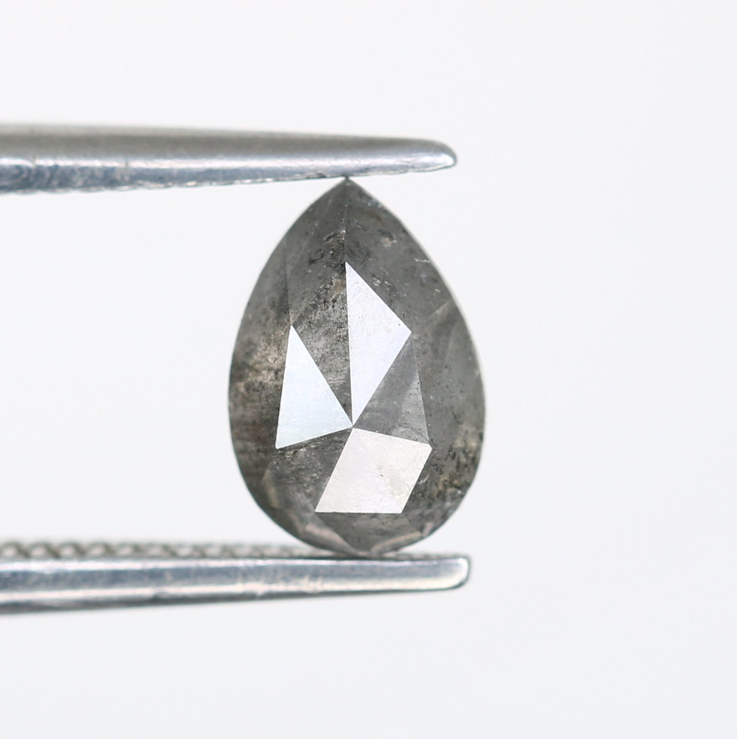 Salt And Pepper Diamond 0.69 CT Loose Natural Pear Diamond For Promise Ring - JayKrishna Diamond