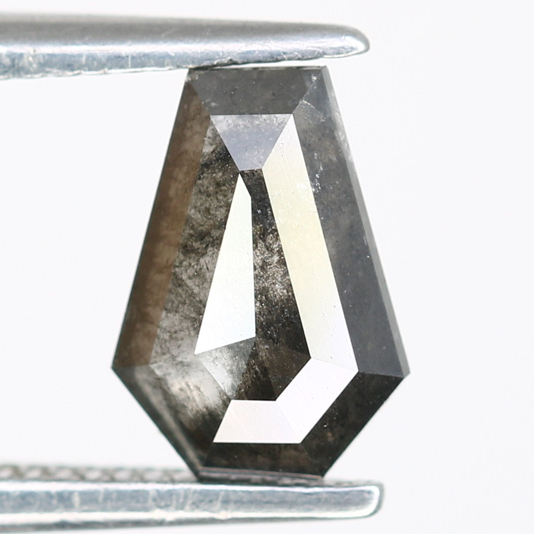0.65 Carat Shield Shaped Salt and Pepper Loose Diamond for Galaxy Ring - Unique Gemstone for Celestial-Inspired Jewelry - JayKrishna Diamond